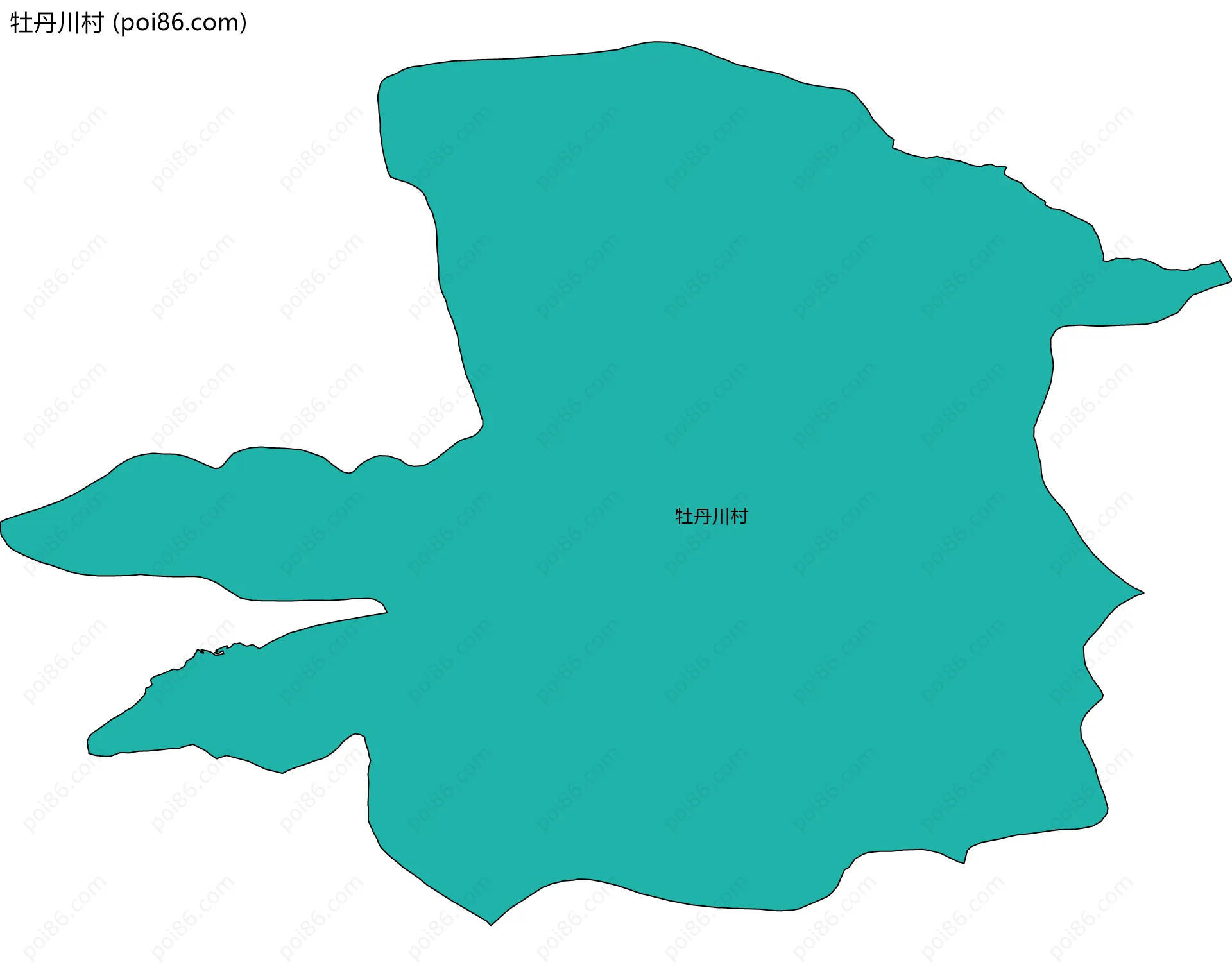 牡丹川村边界地图