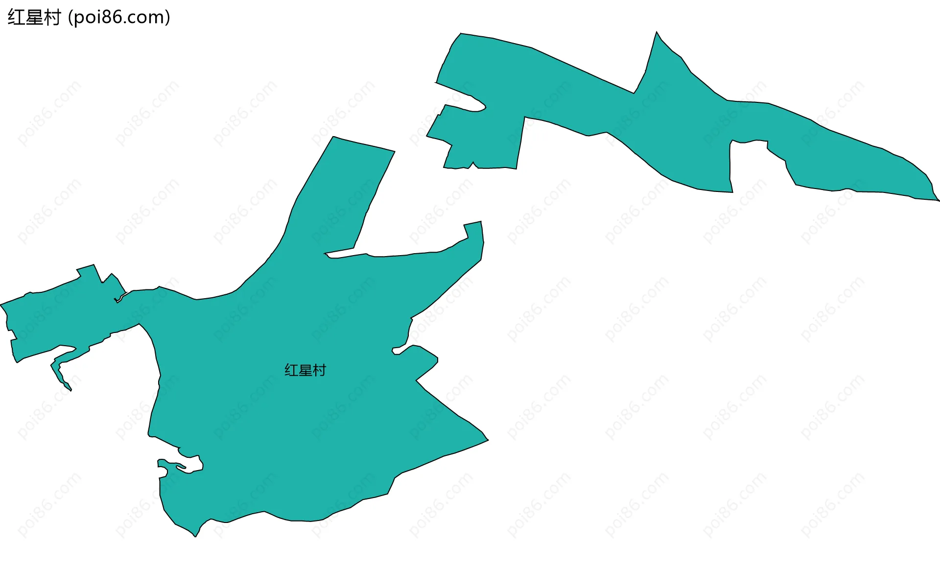 红星村边界地图