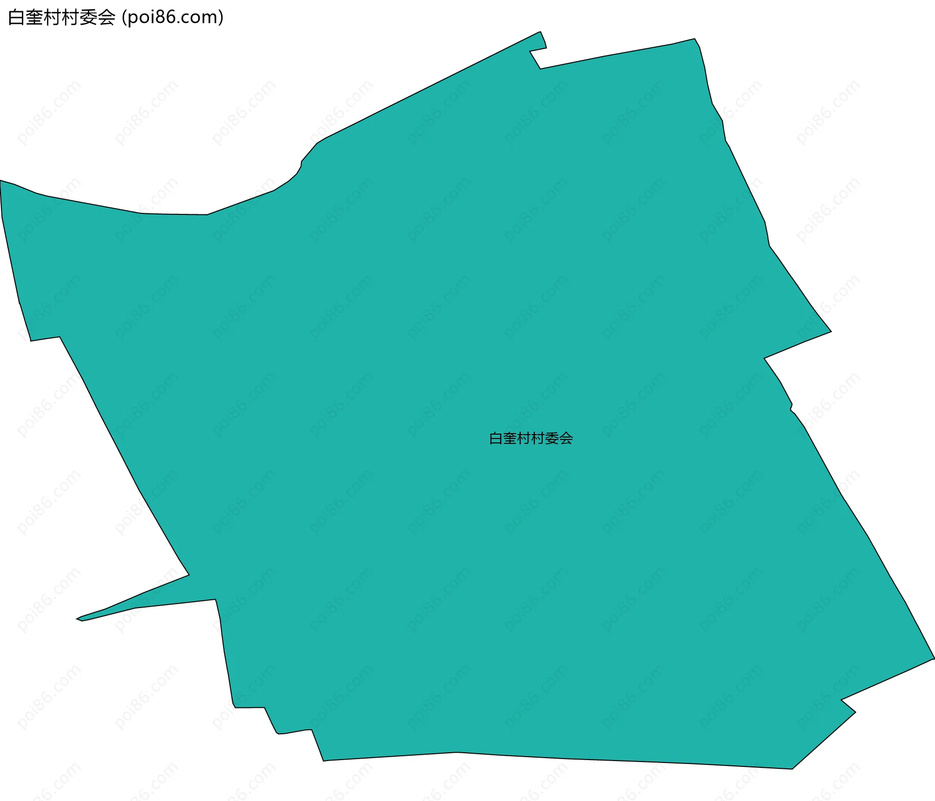 白奎村村委会边界地图