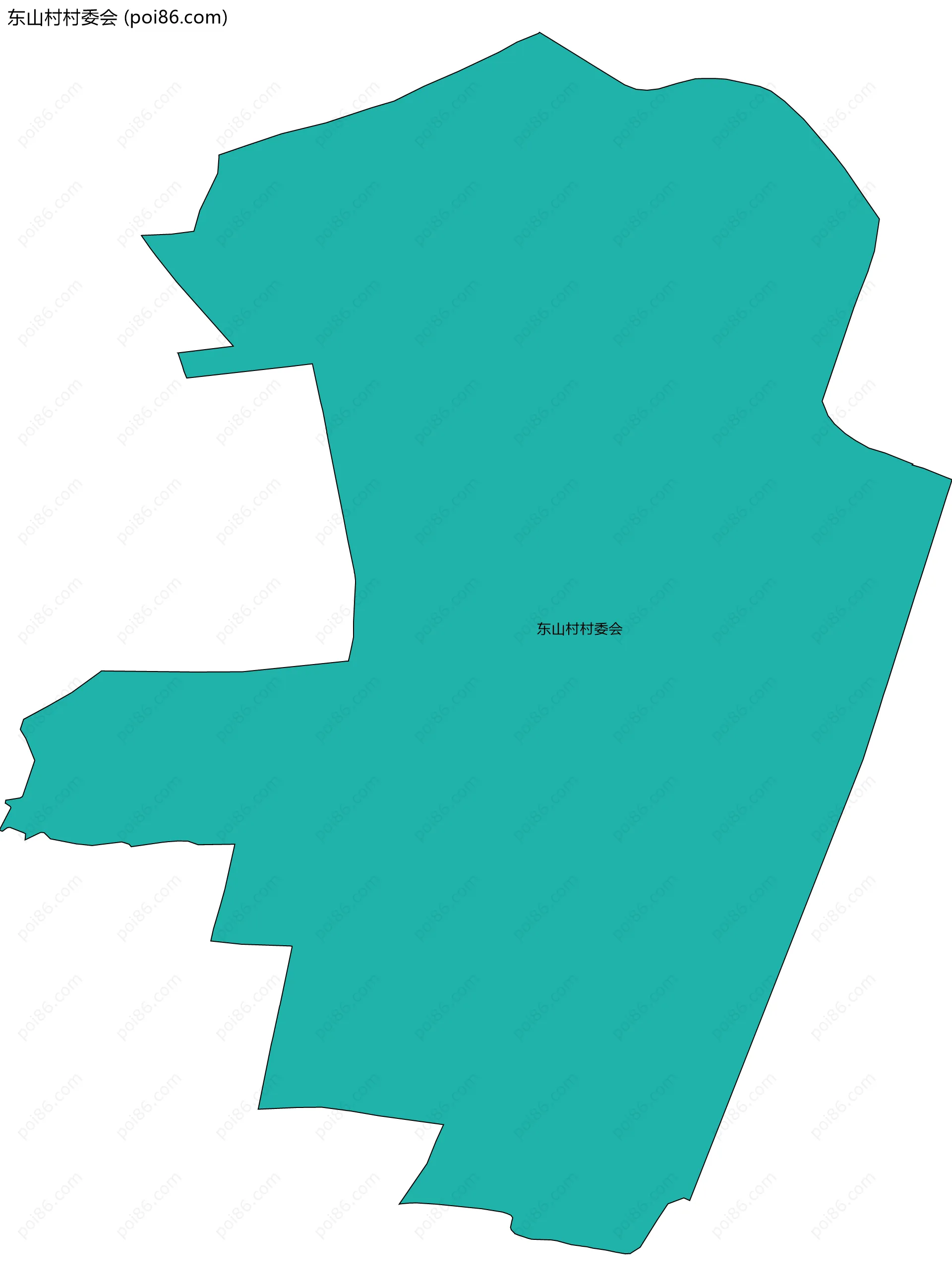 东山村村委会边界地图