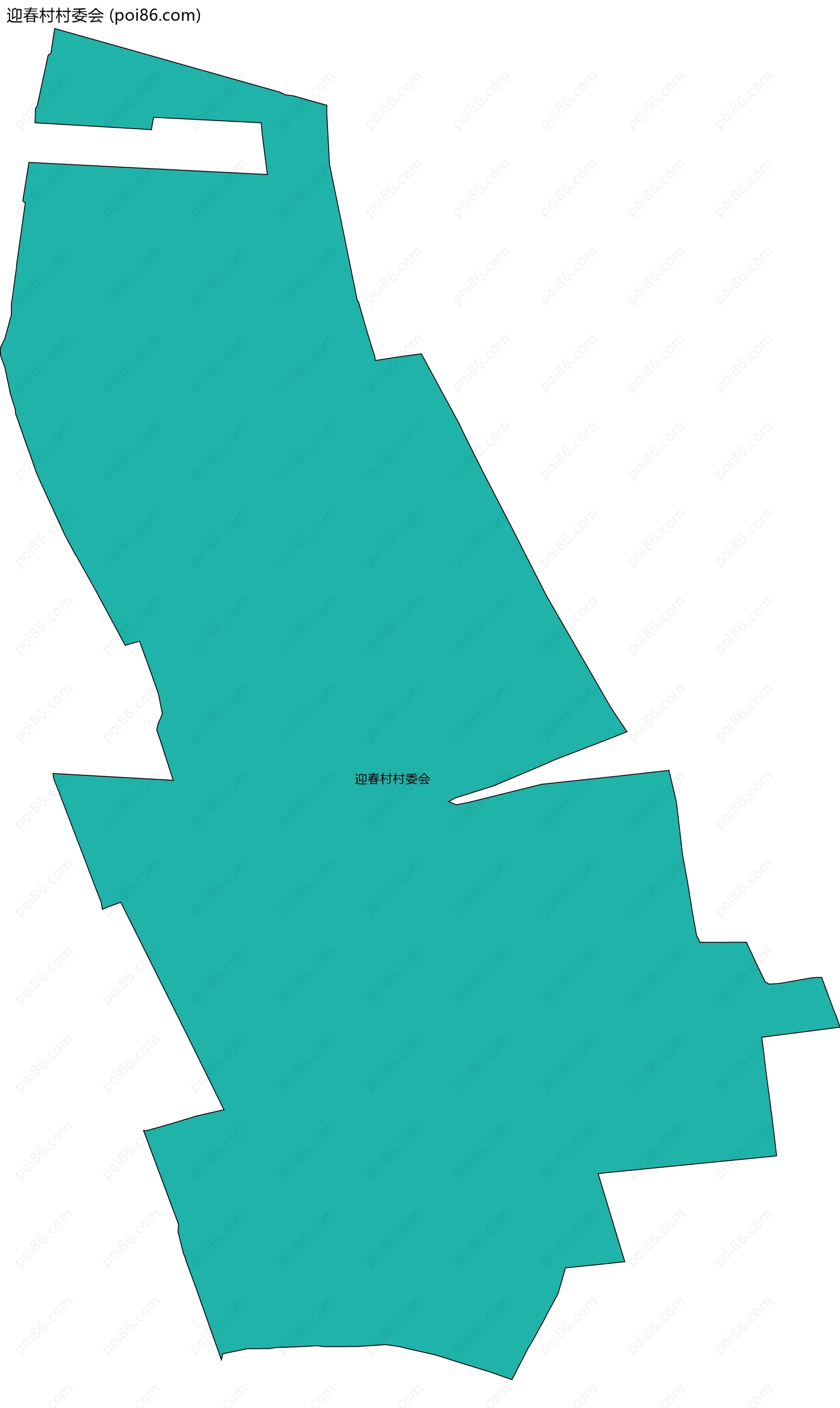 迎春村村委会边界地图