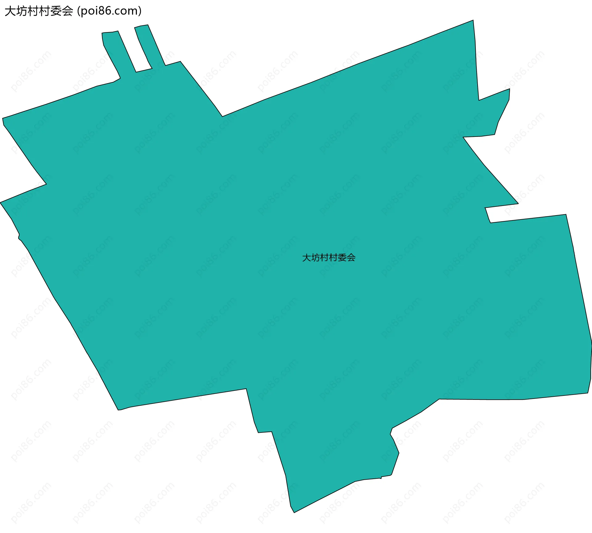大坊村村委会边界地图
