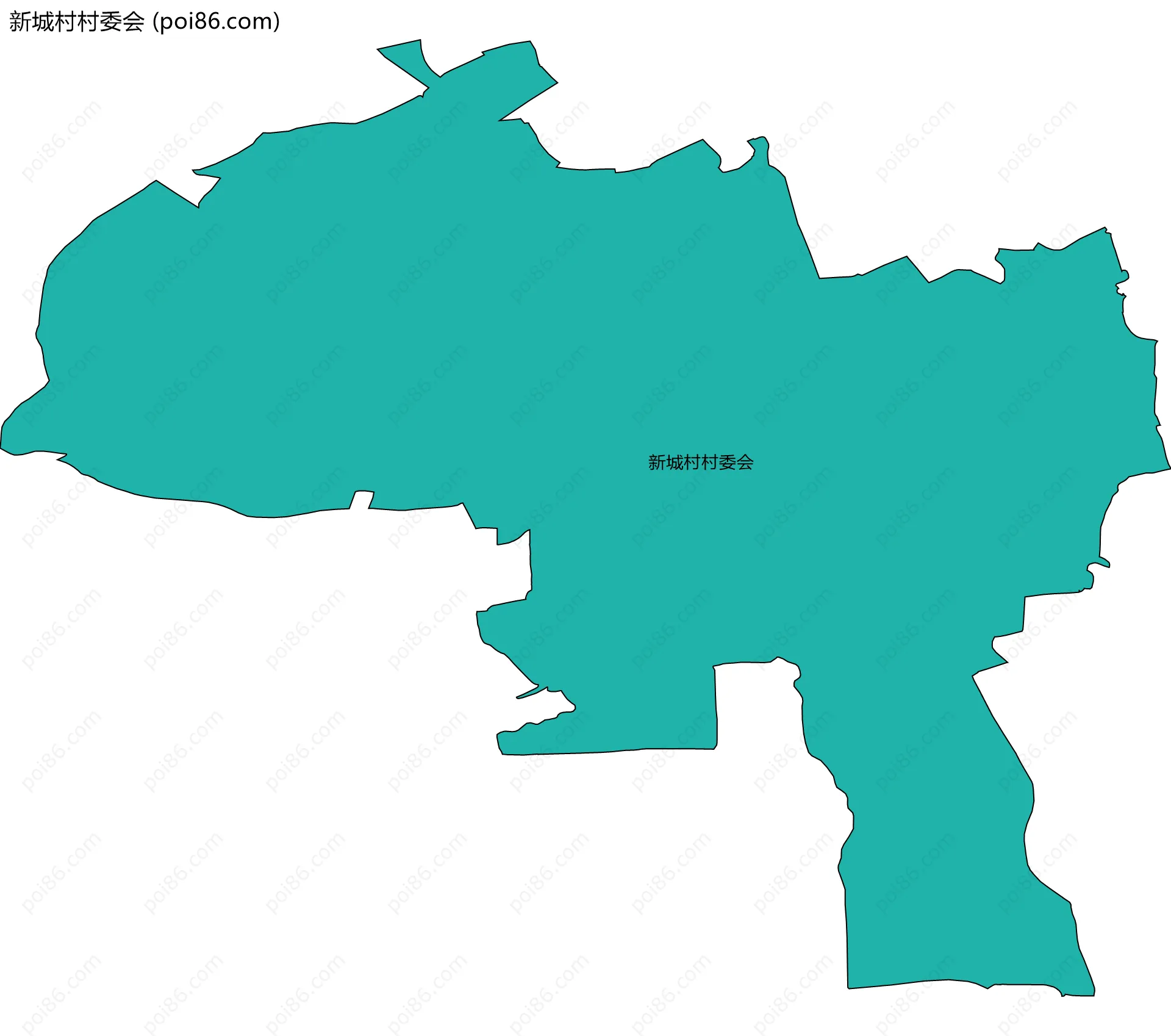新城村村委会边界地图