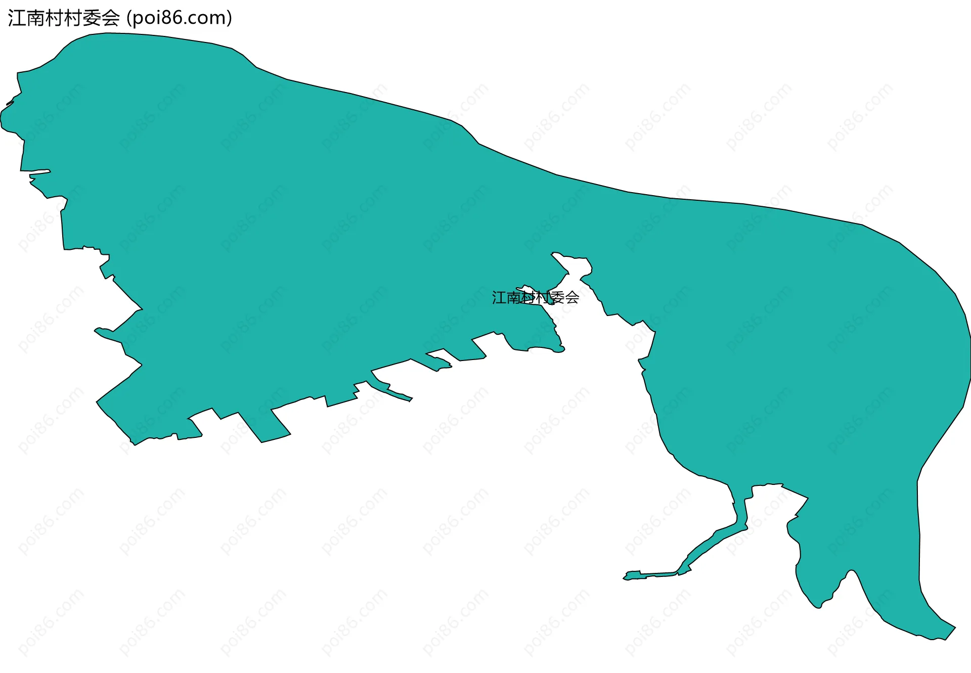 江南村村委会边界地图