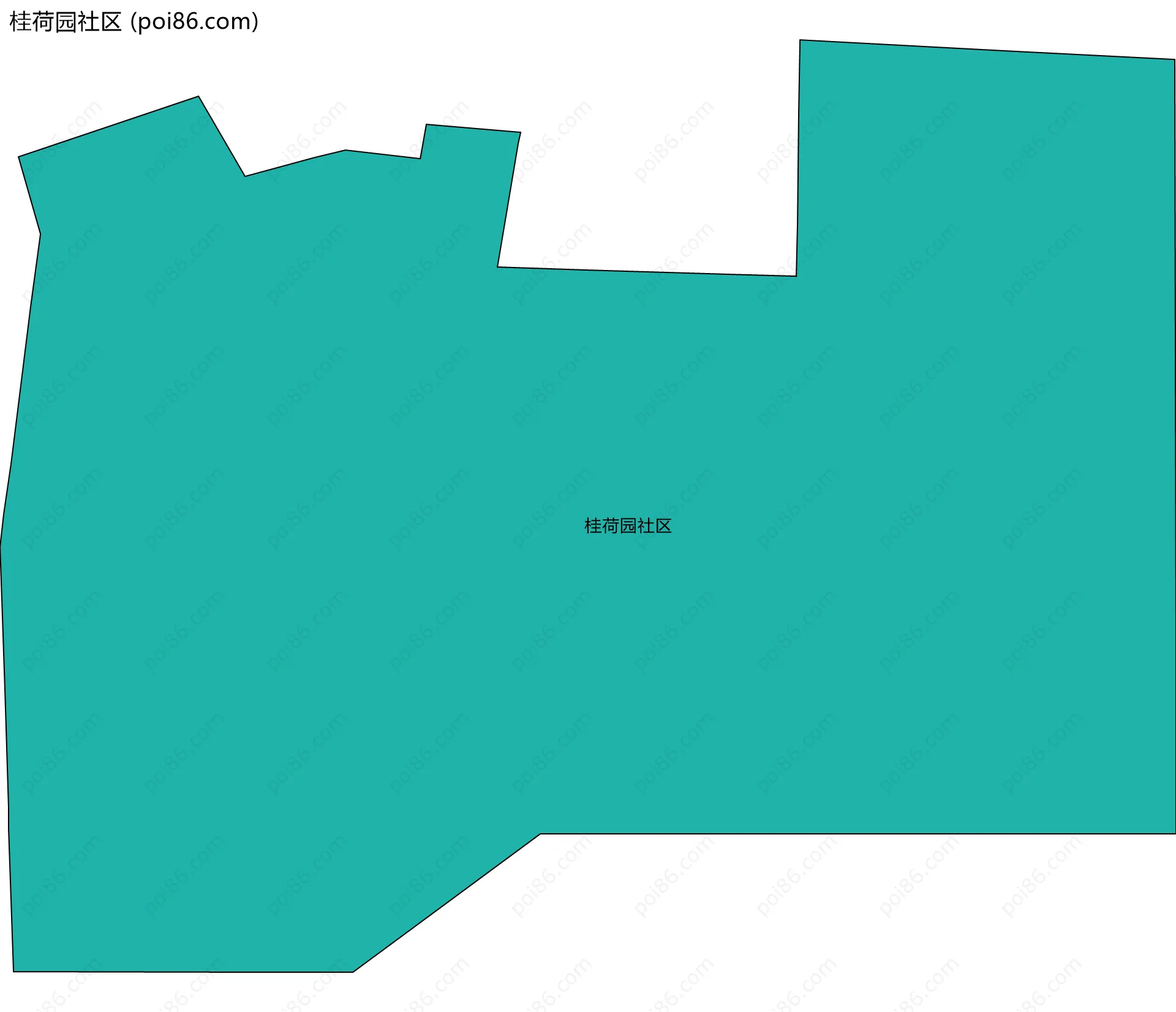 桂荷园社区边界地图