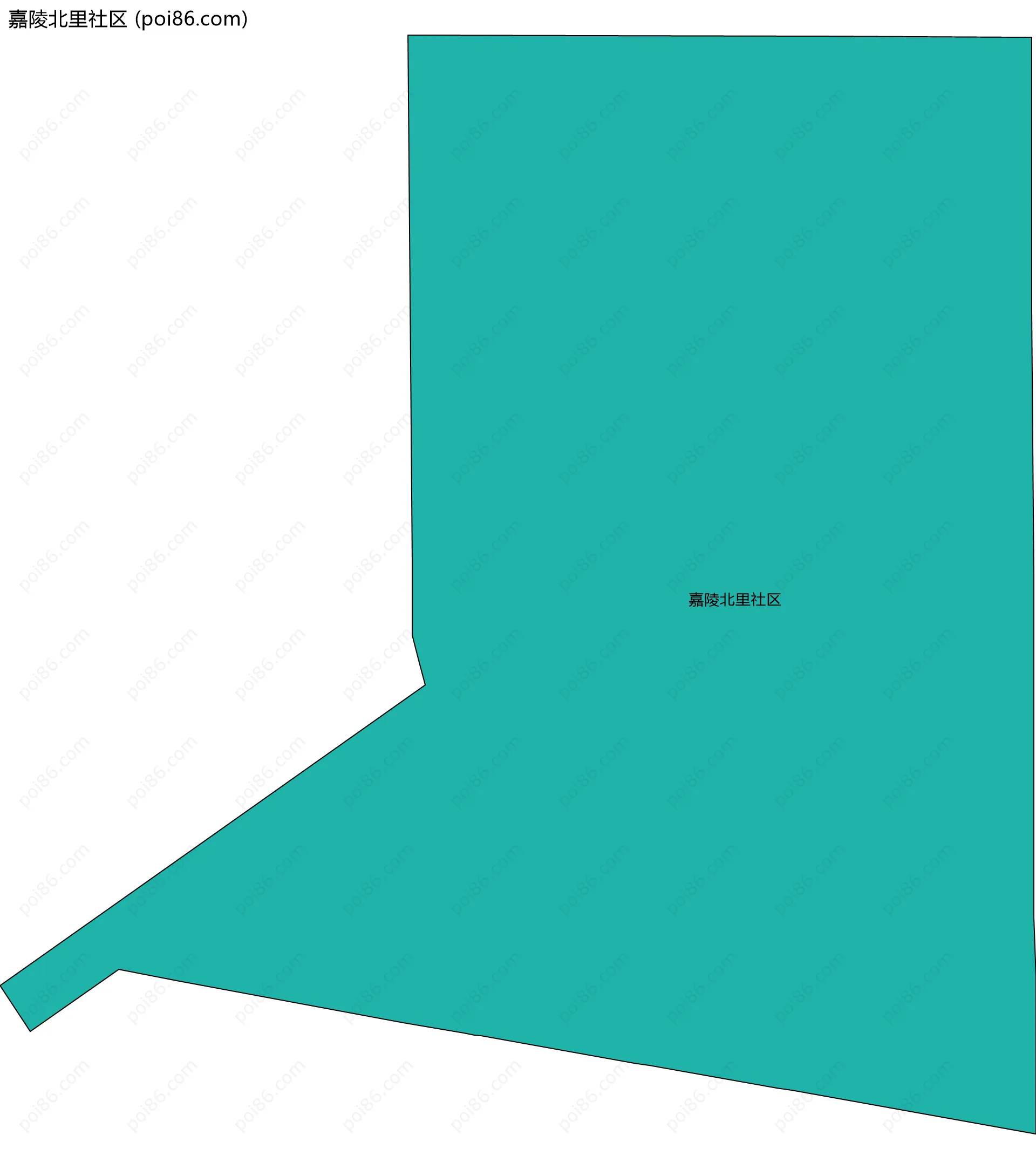 嘉陵北里社区边界地图