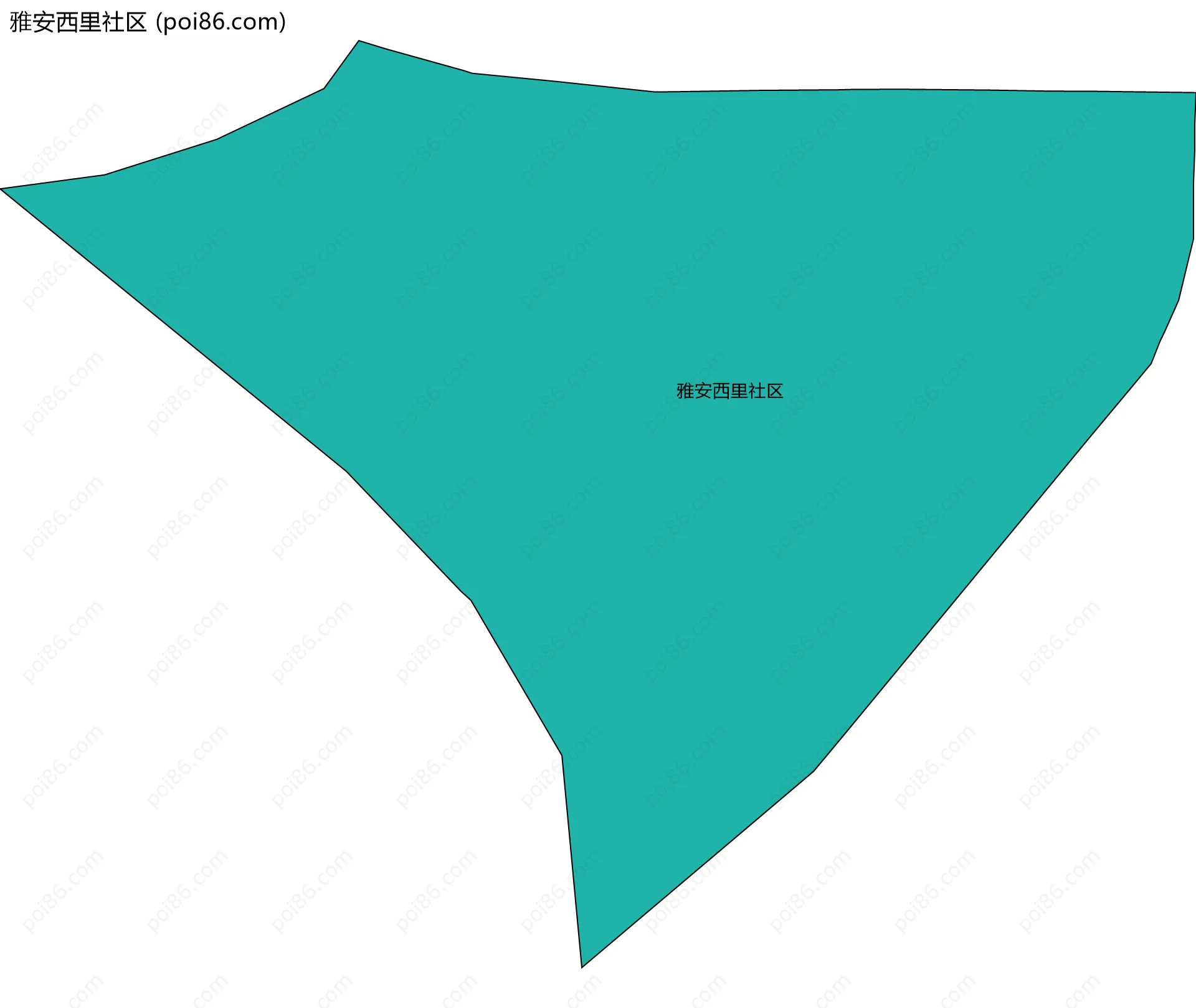 雅安西里社区边界地图
