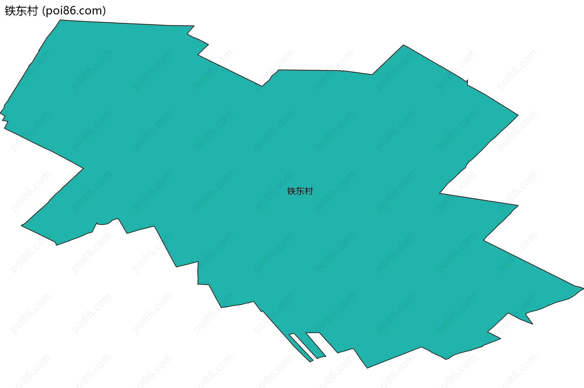 铁东村边界地图
