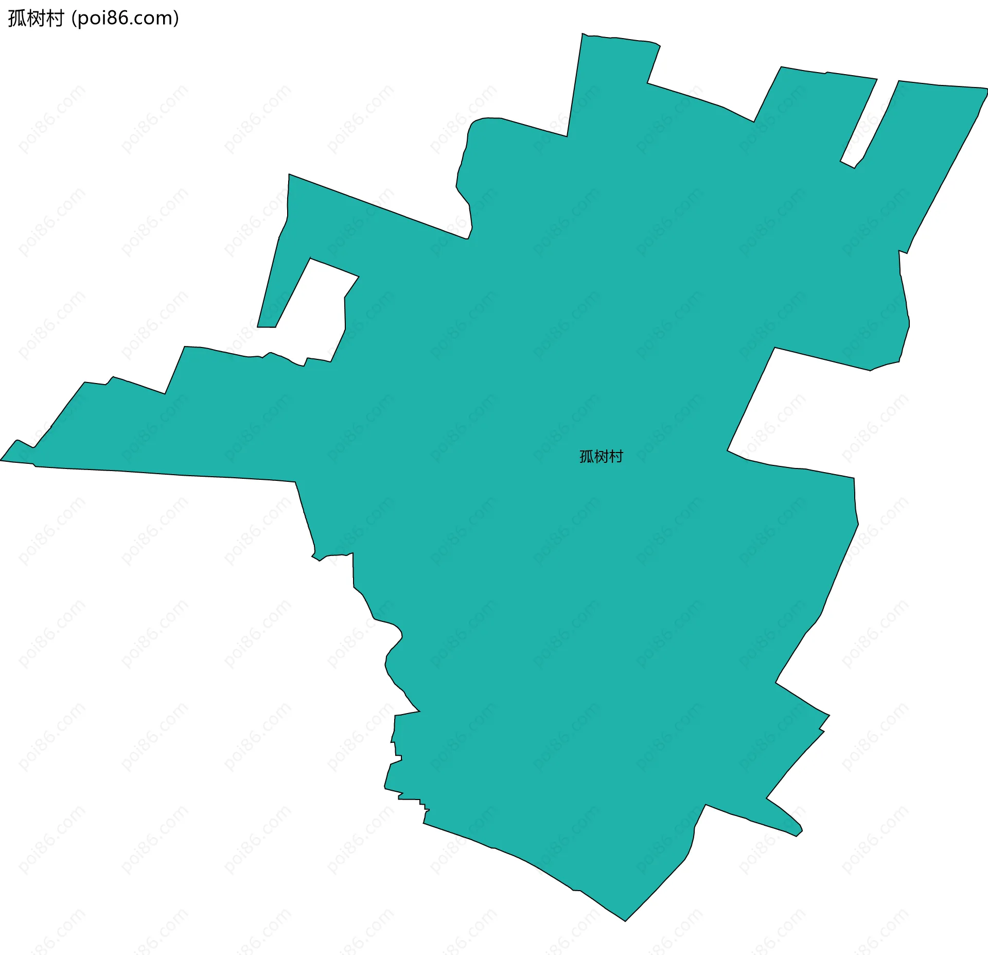 孤树村边界地图