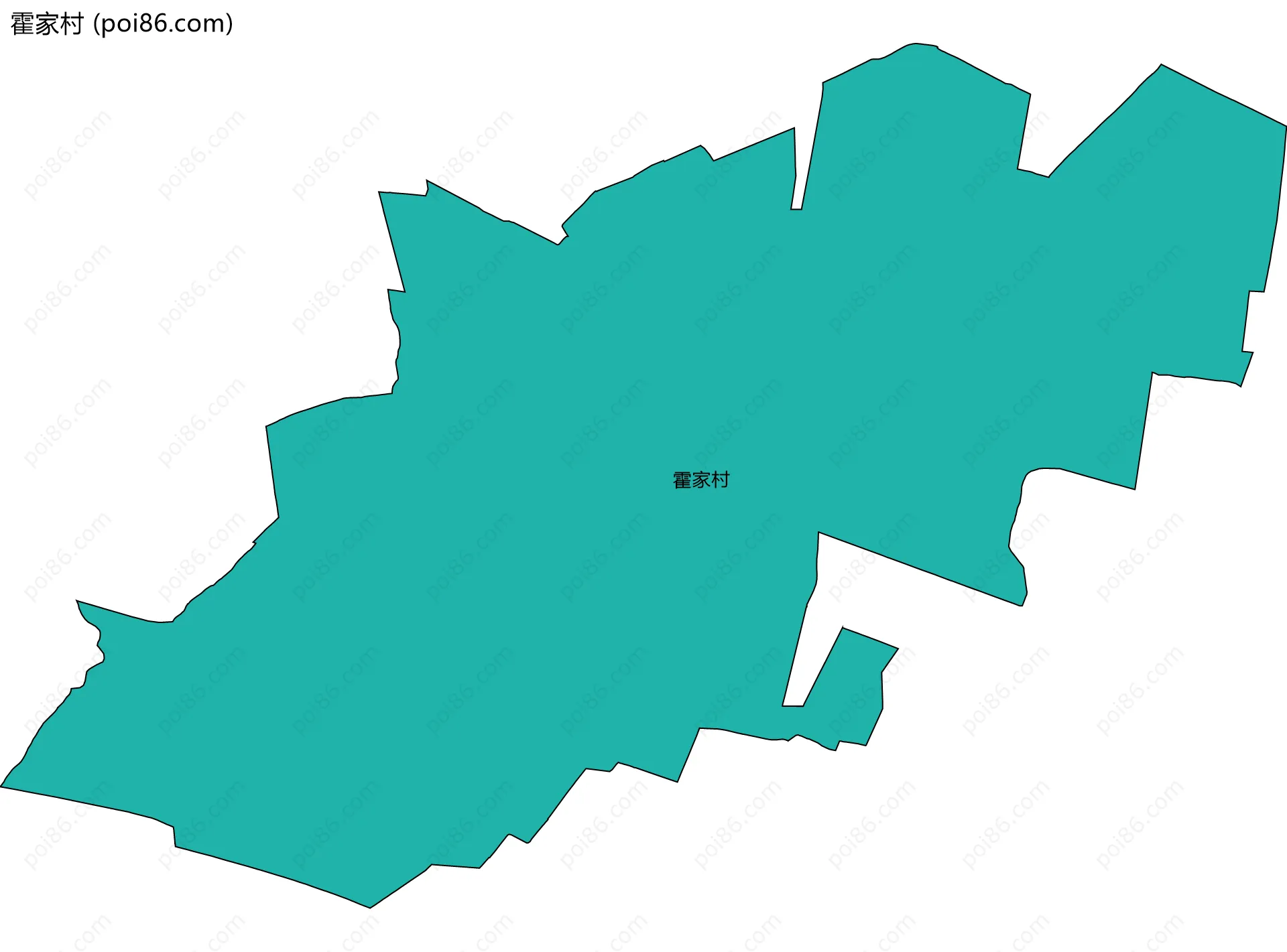 霍家村边界地图