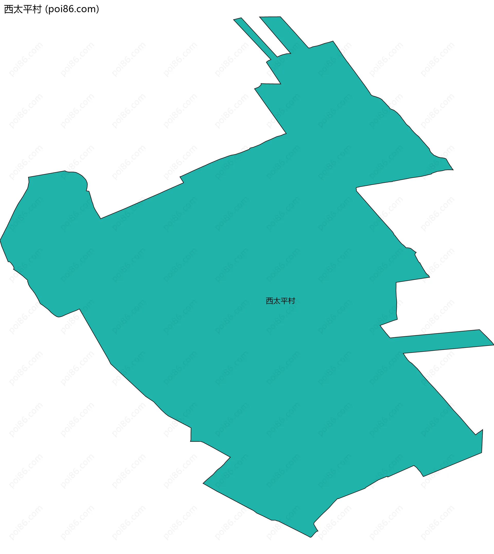 西太平村边界地图