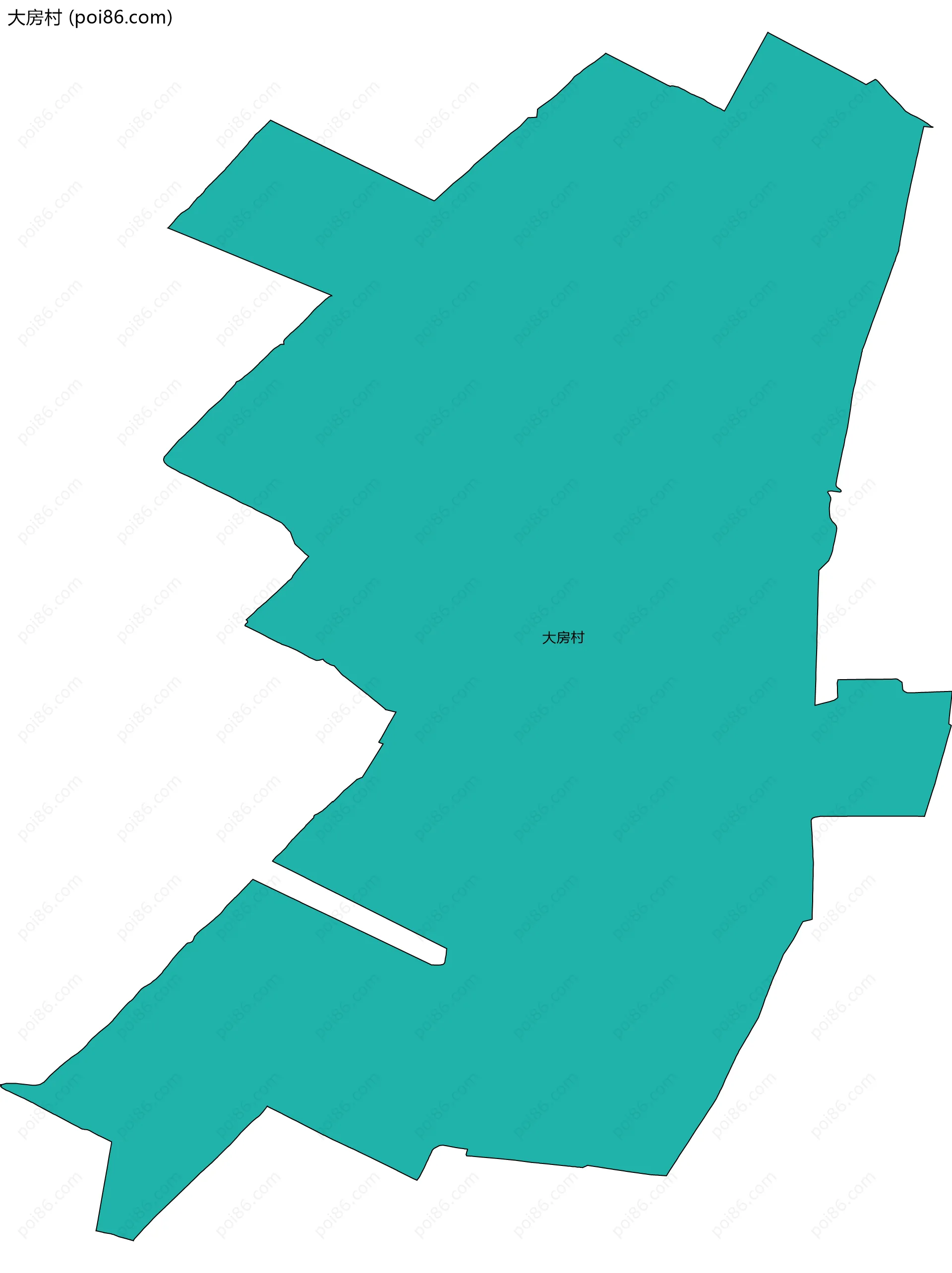大房村边界地图