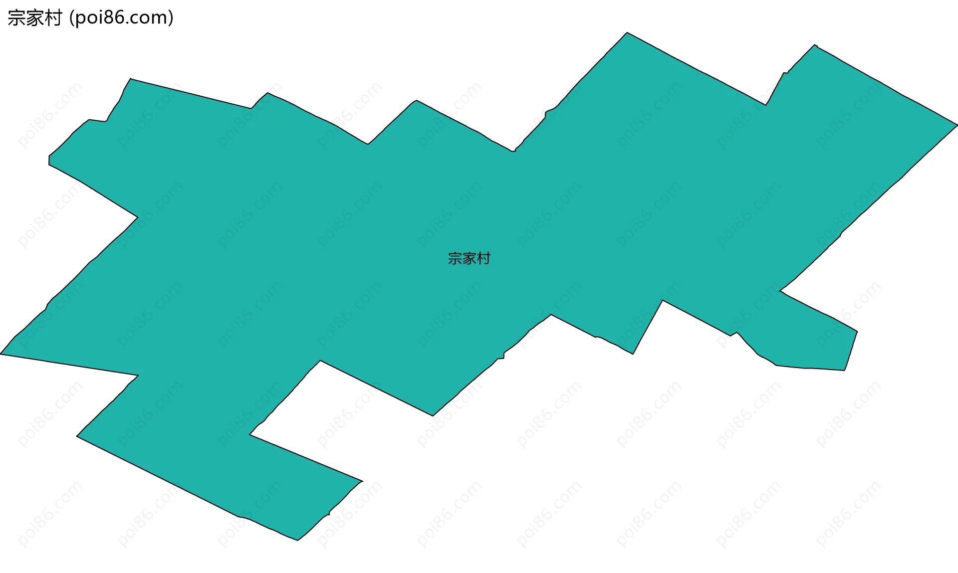 宗家村边界地图