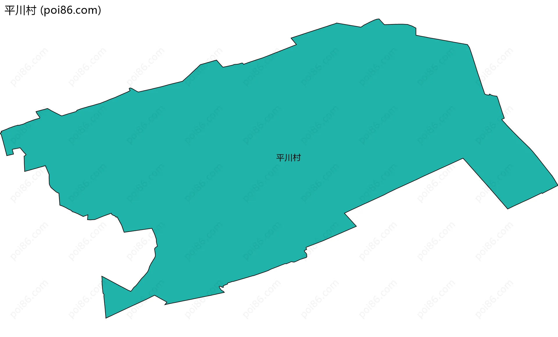 平川村边界地图