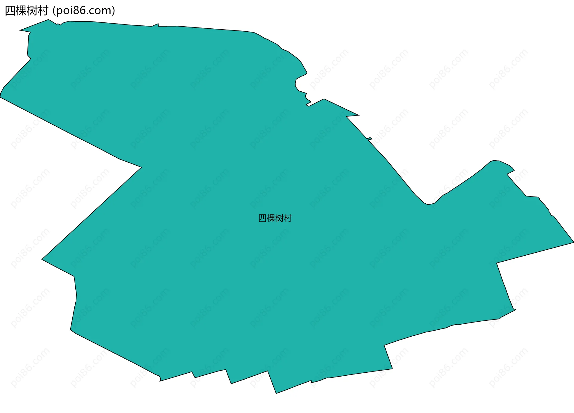 四棵树村边界地图