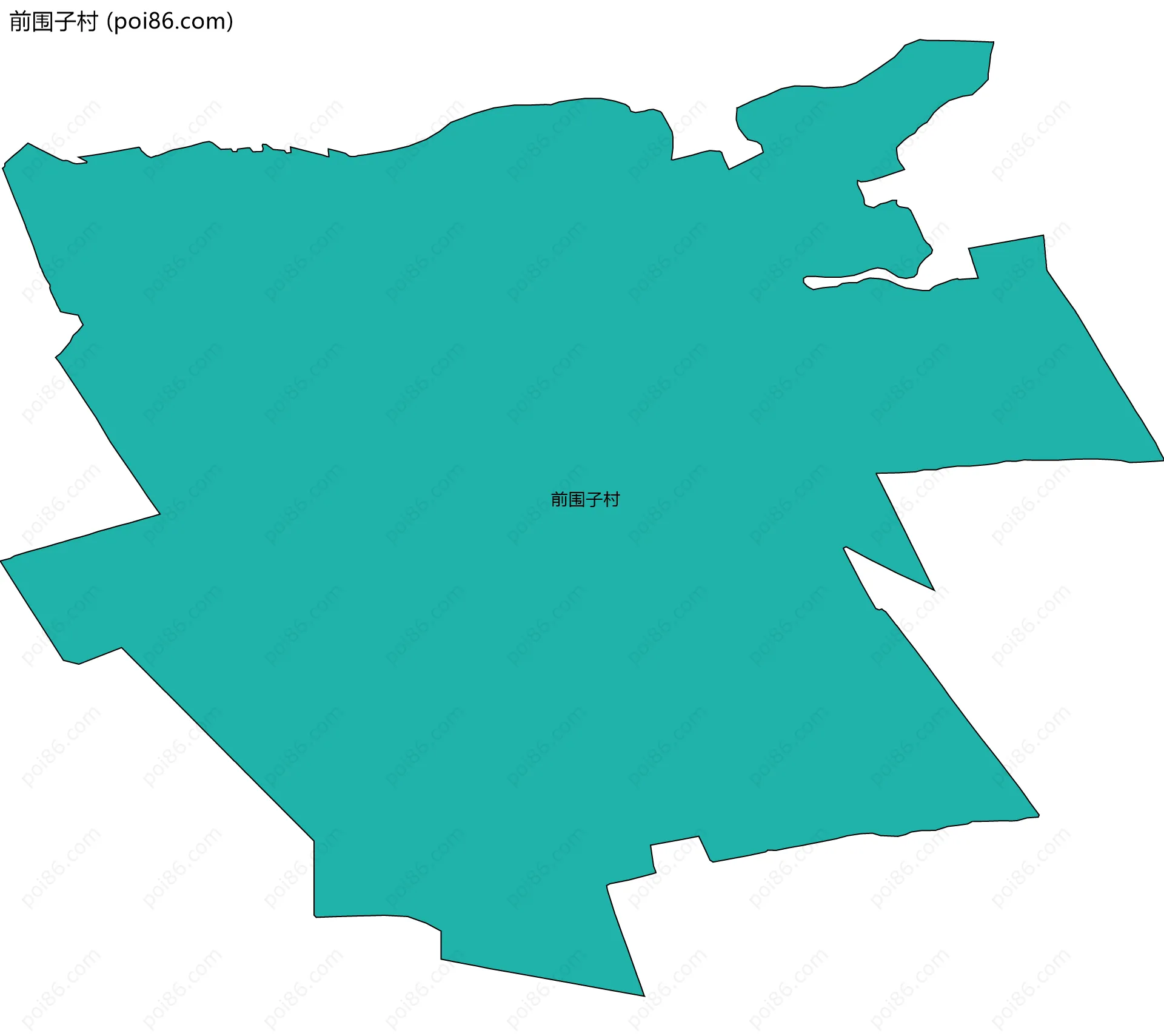前围子村边界地图