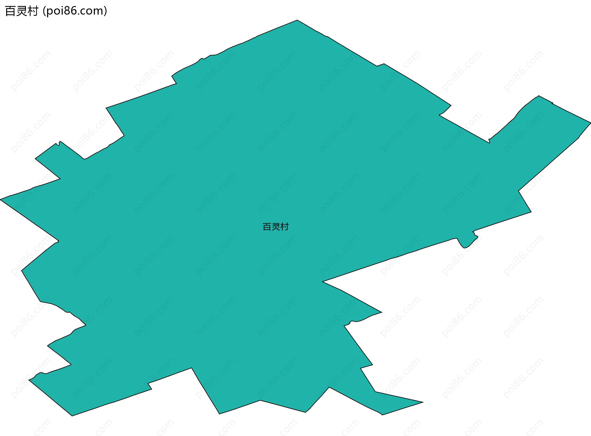 百灵村边界地图