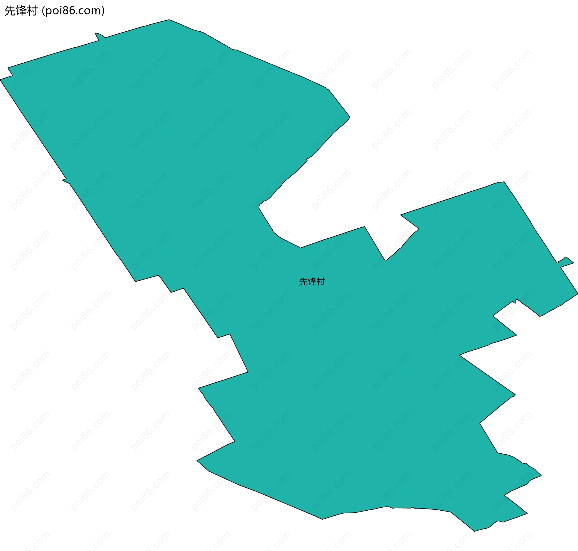 先锋村边界地图