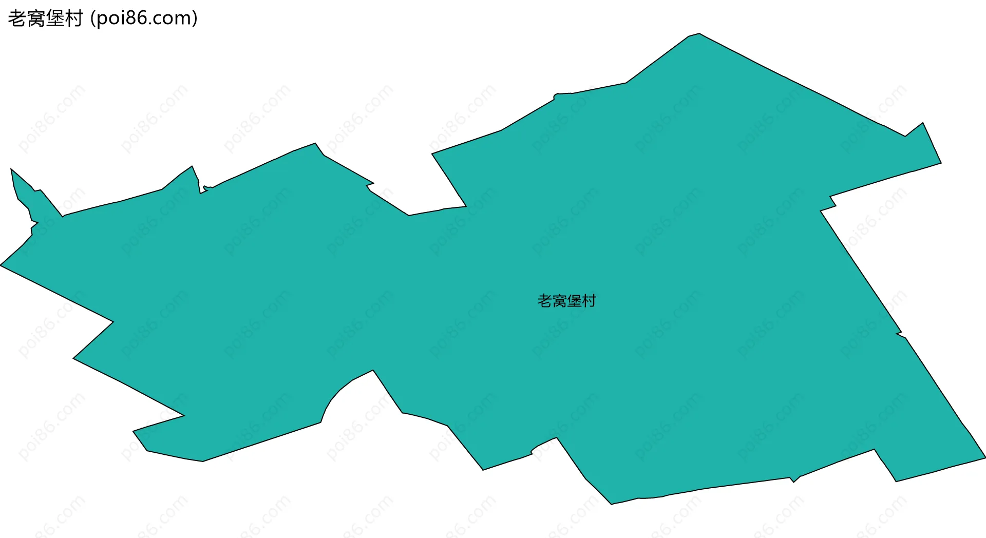 老窝堡村边界地图