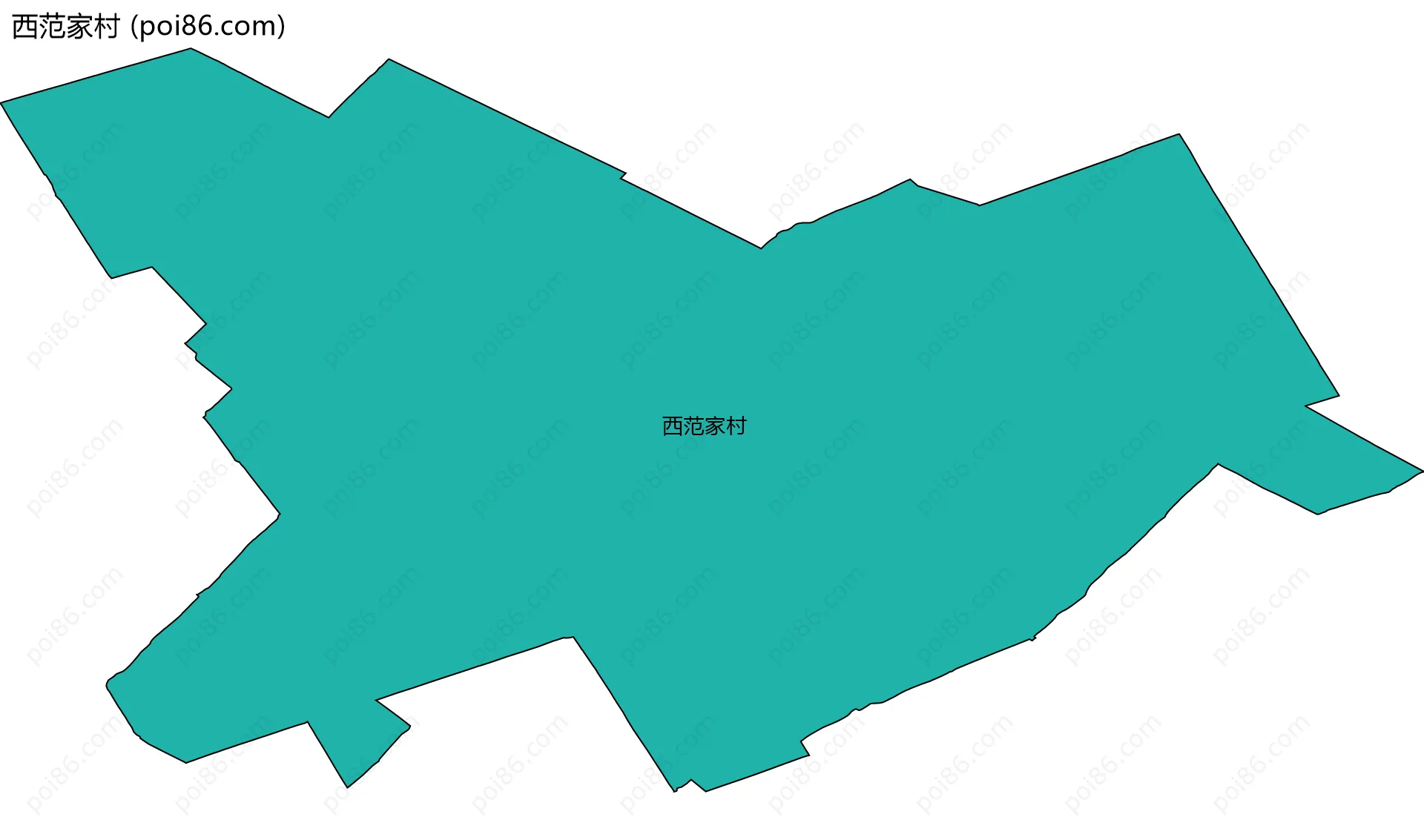 西范家村边界地图