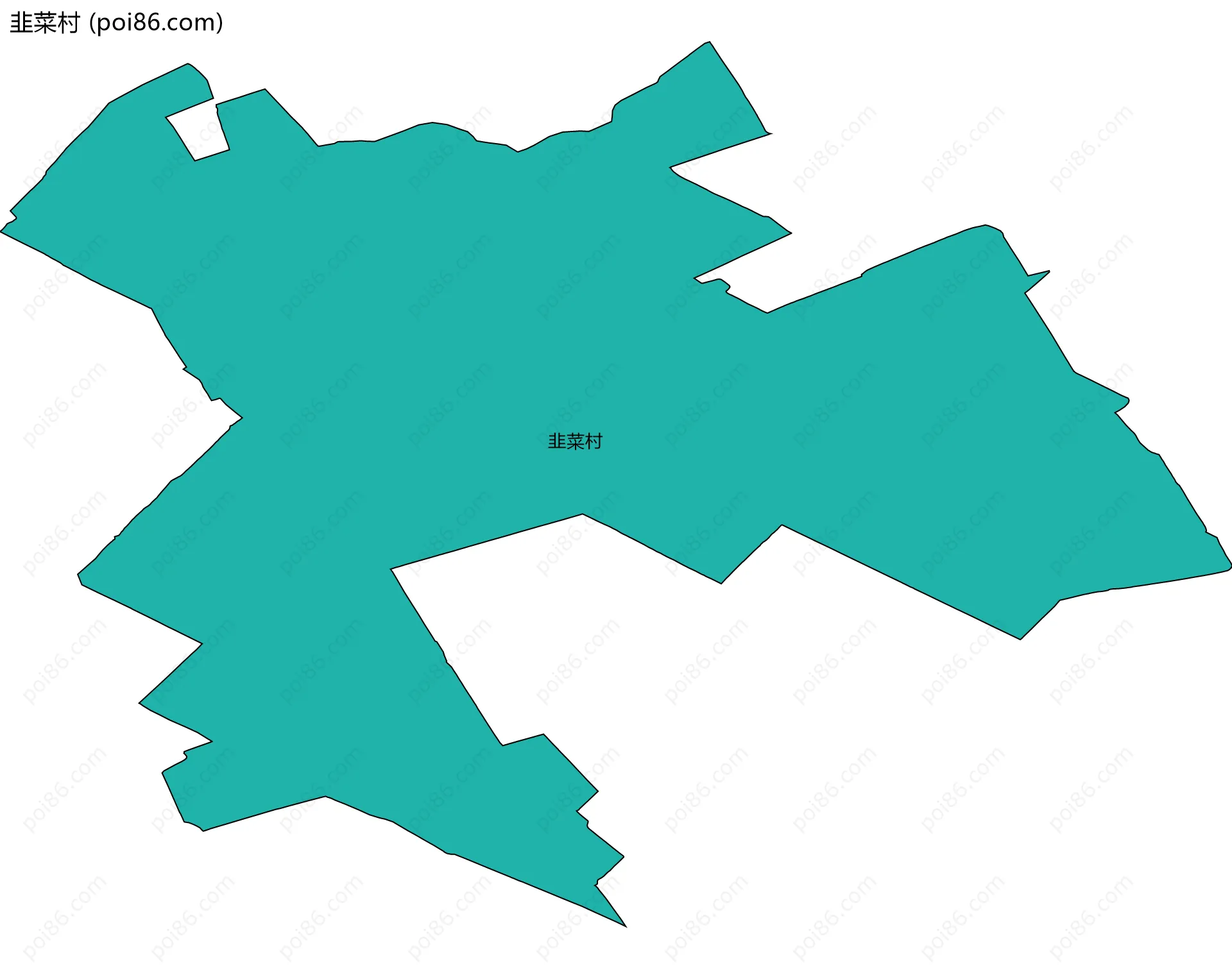 韭菜村边界地图