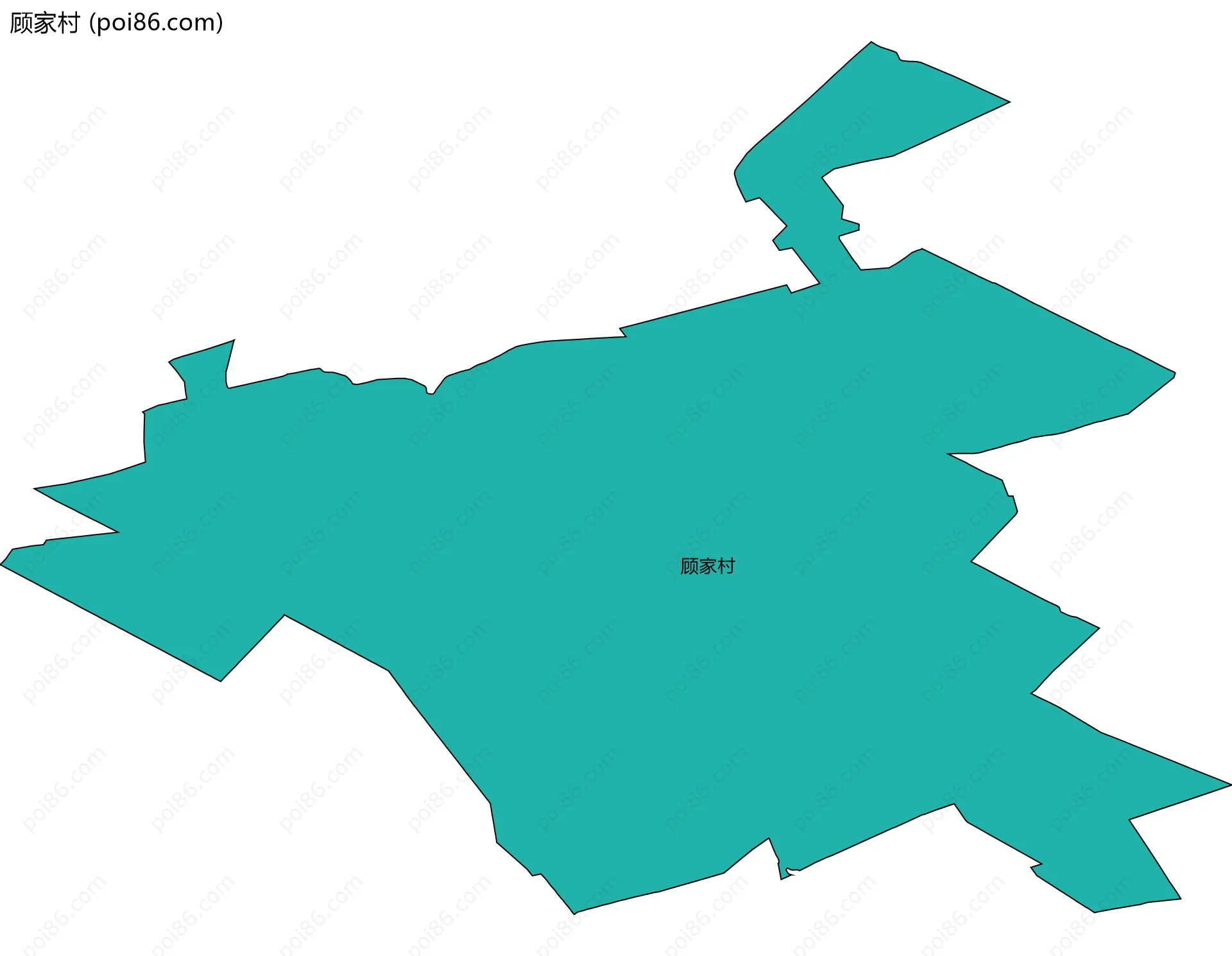 顾家村边界地图