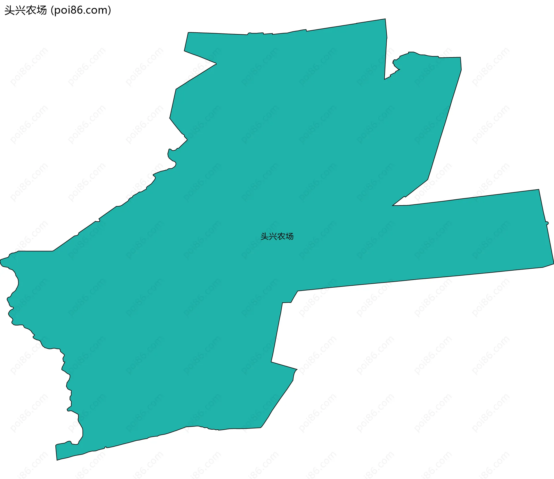 头兴农场边界地图