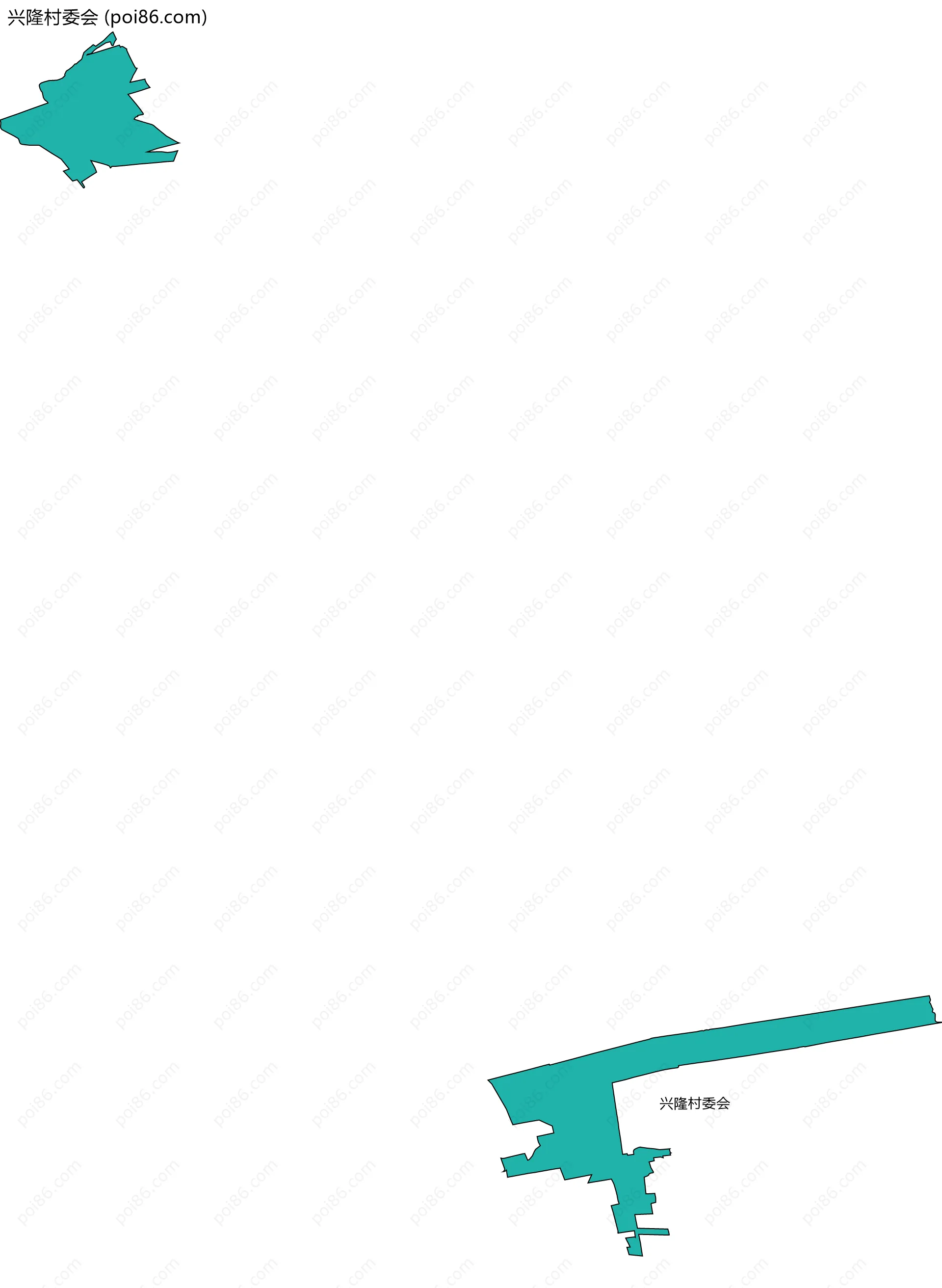 兴隆村委会边界地图