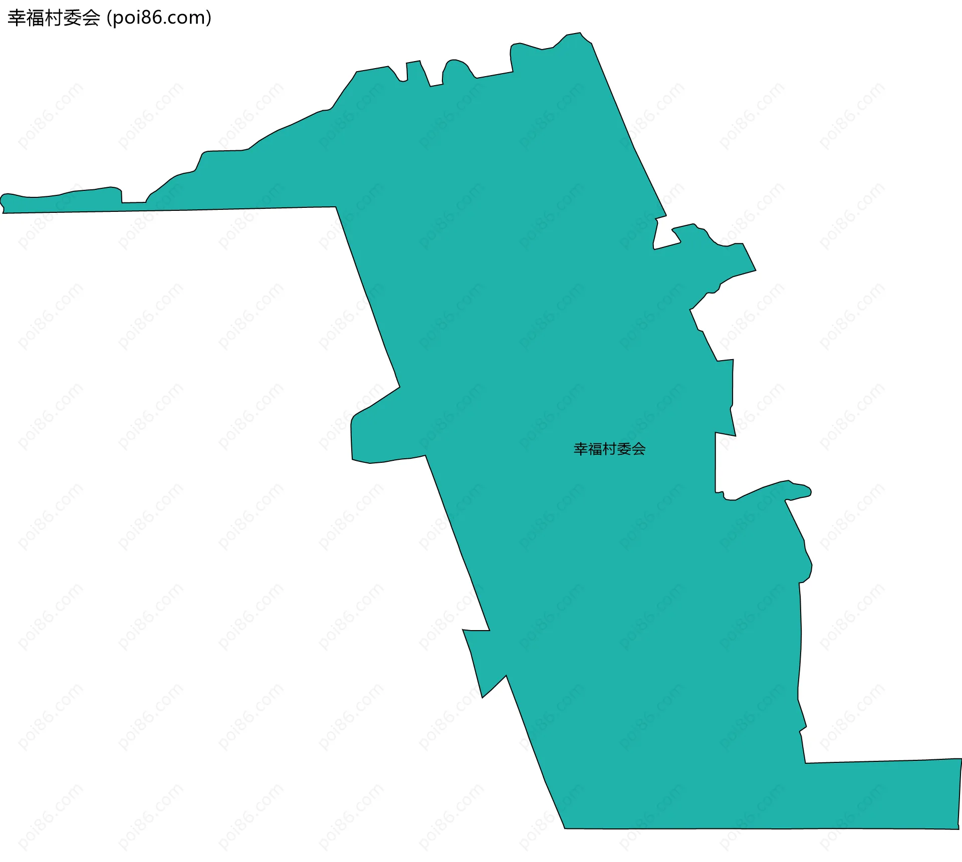 幸福村委会边界地图