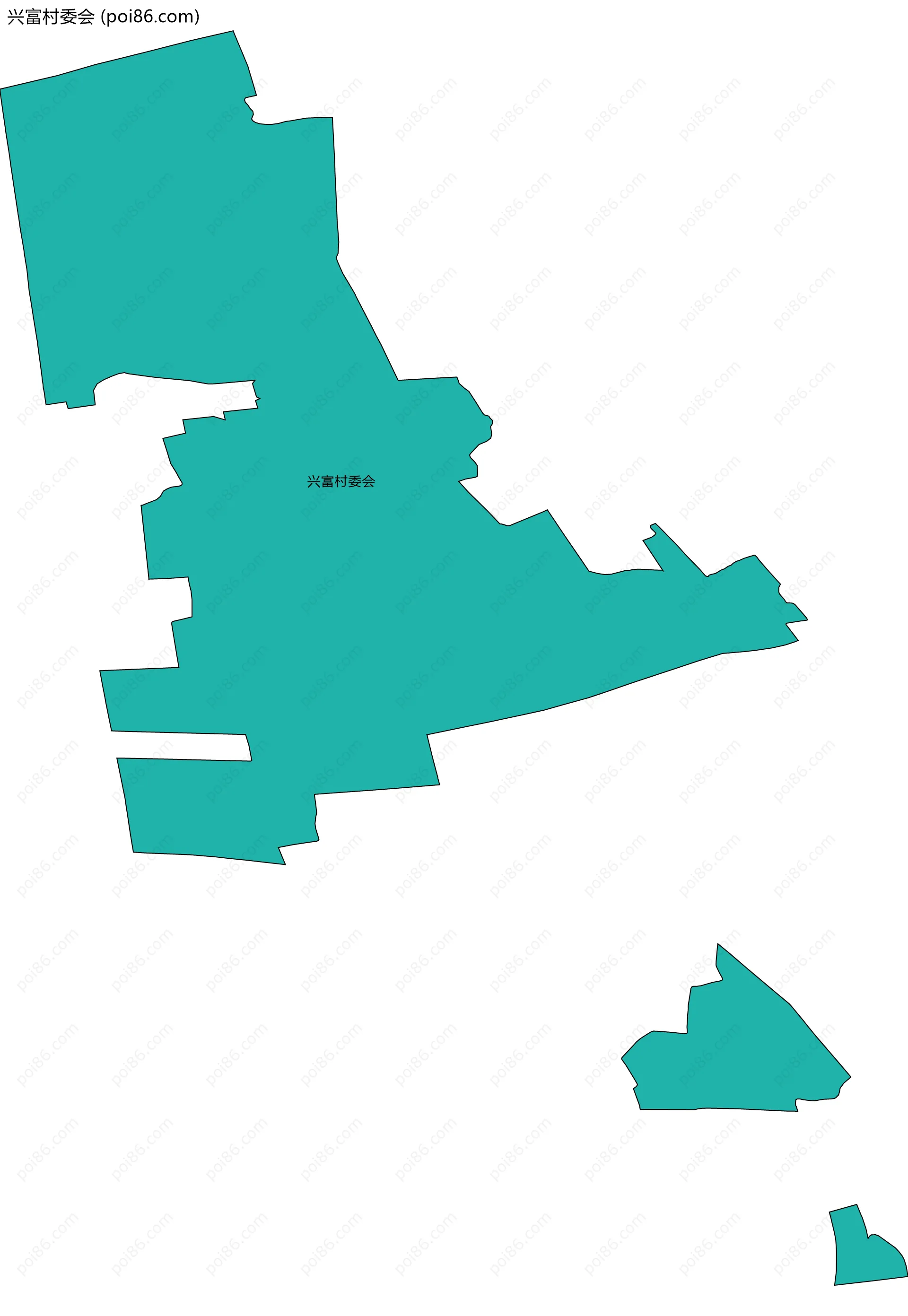 兴富村委会边界地图