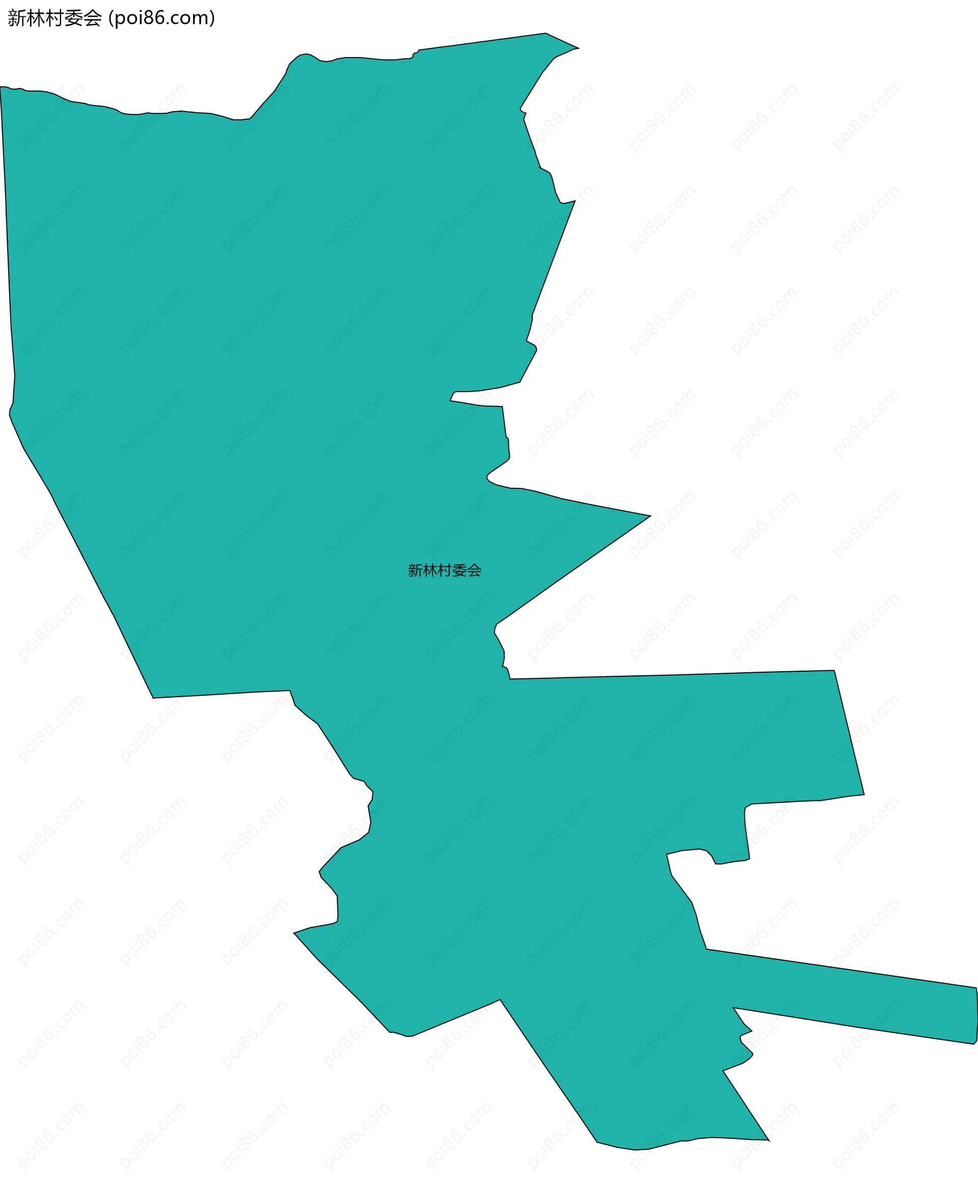 新林村委会边界地图