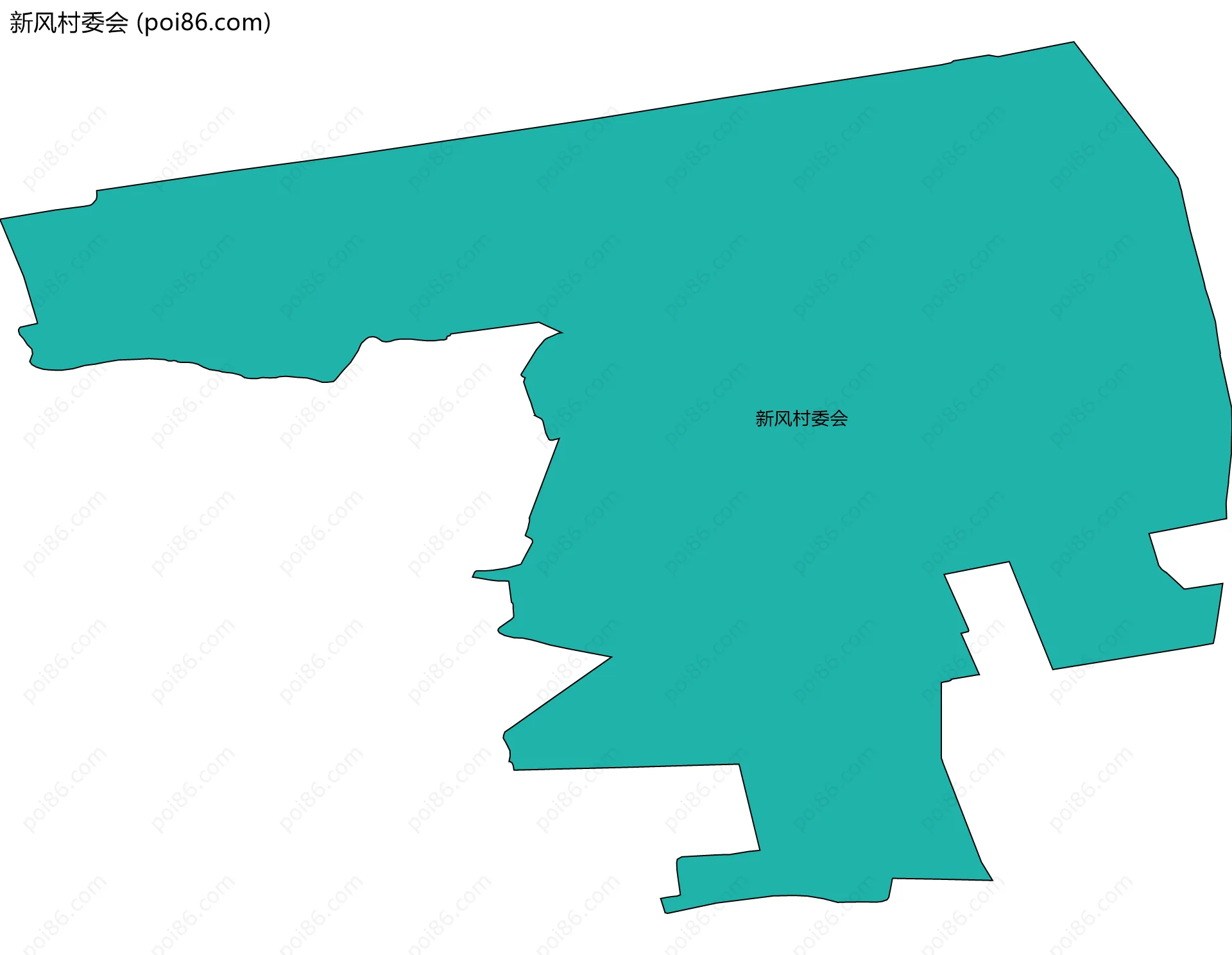 新风村委会边界地图