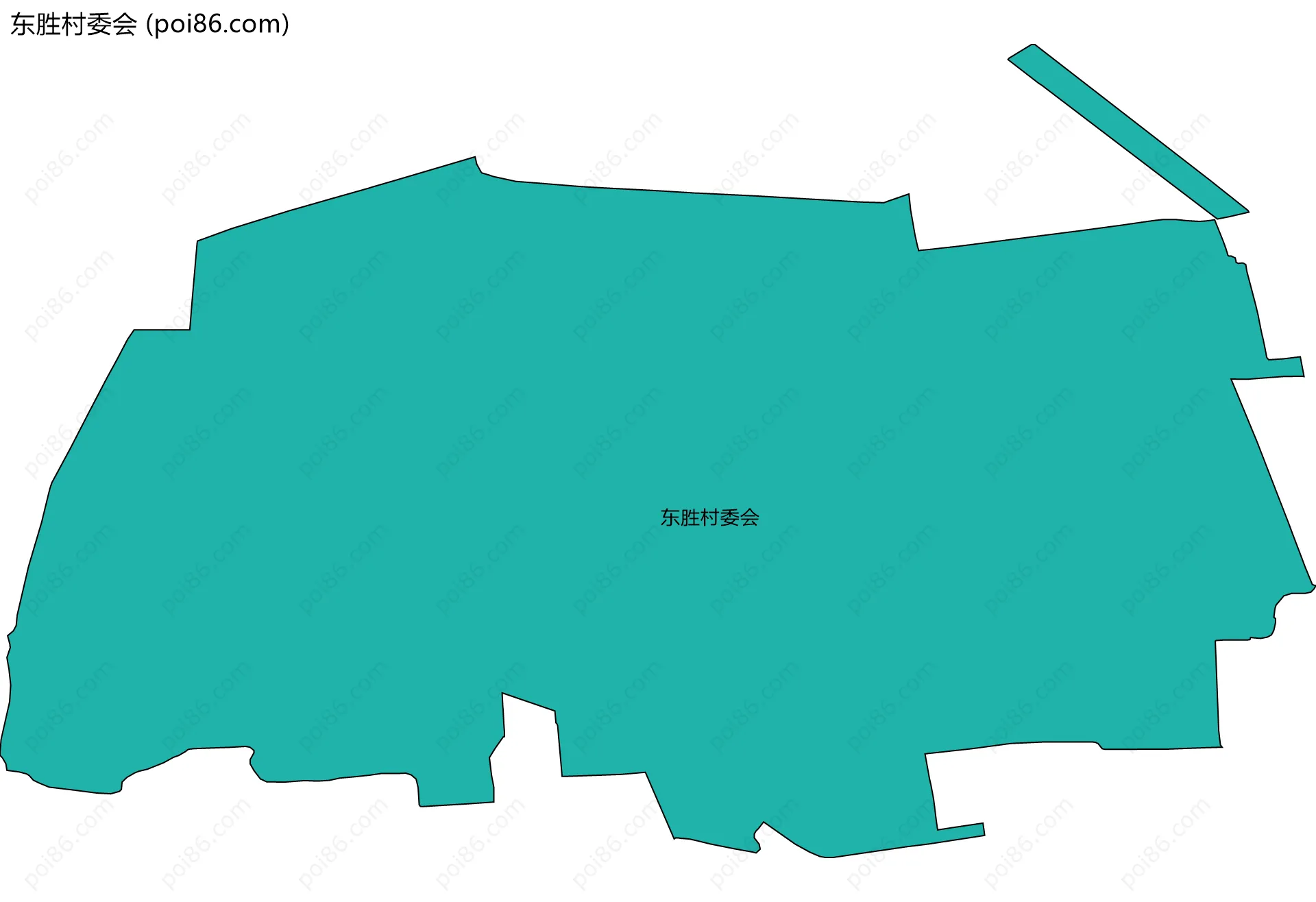 东胜村委会边界地图