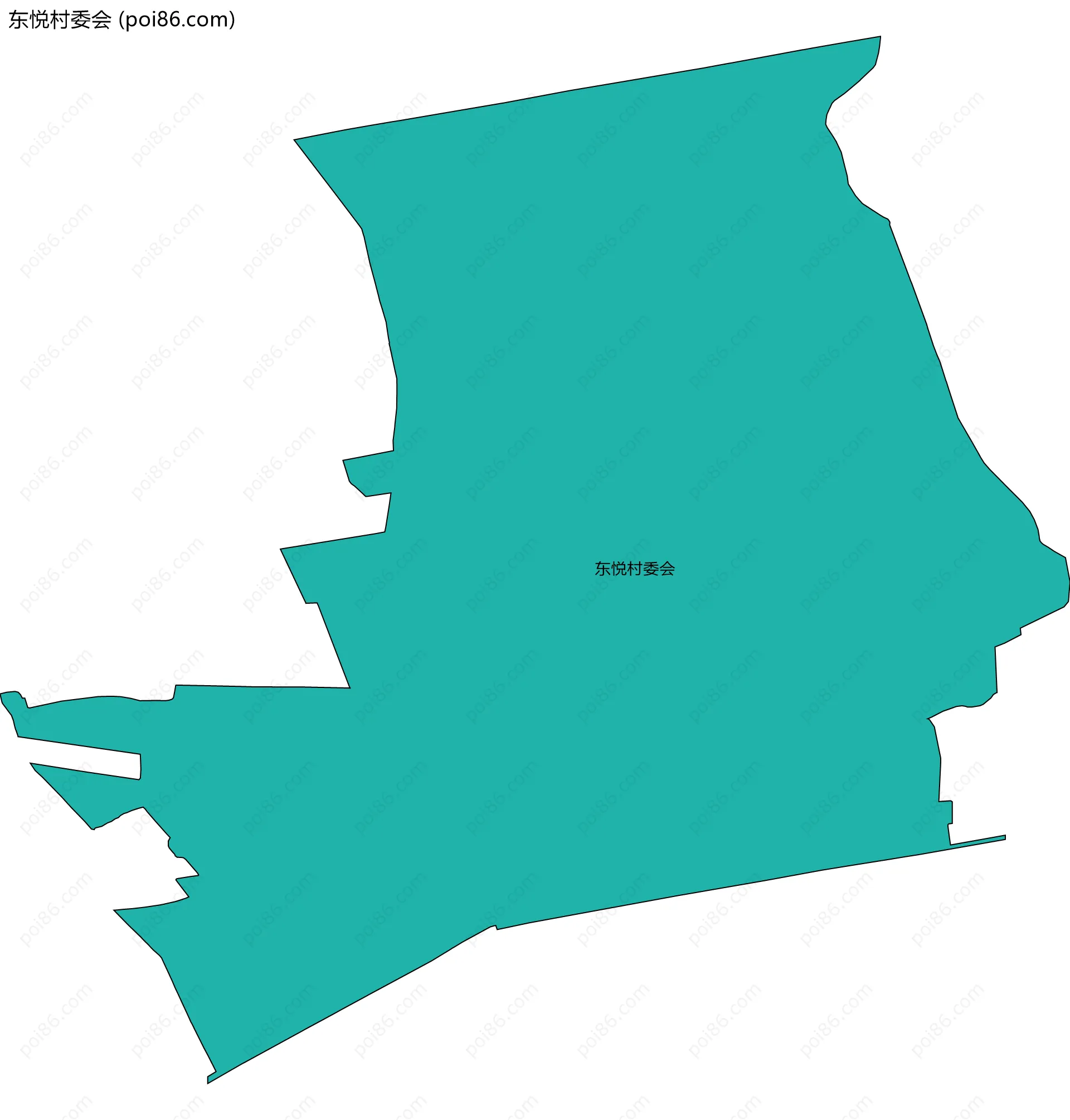 东悦村委会边界地图