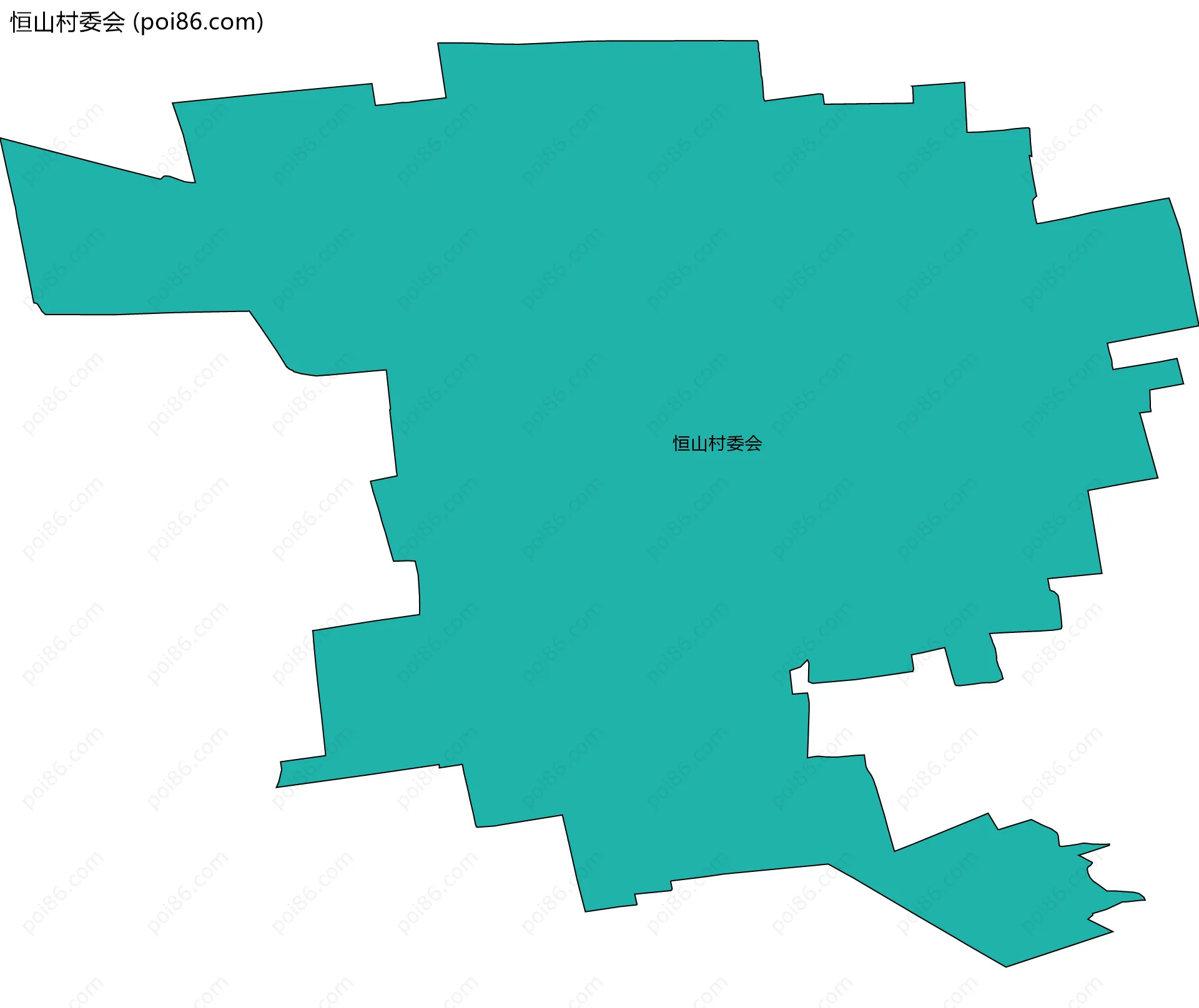 恒山村委会边界地图
