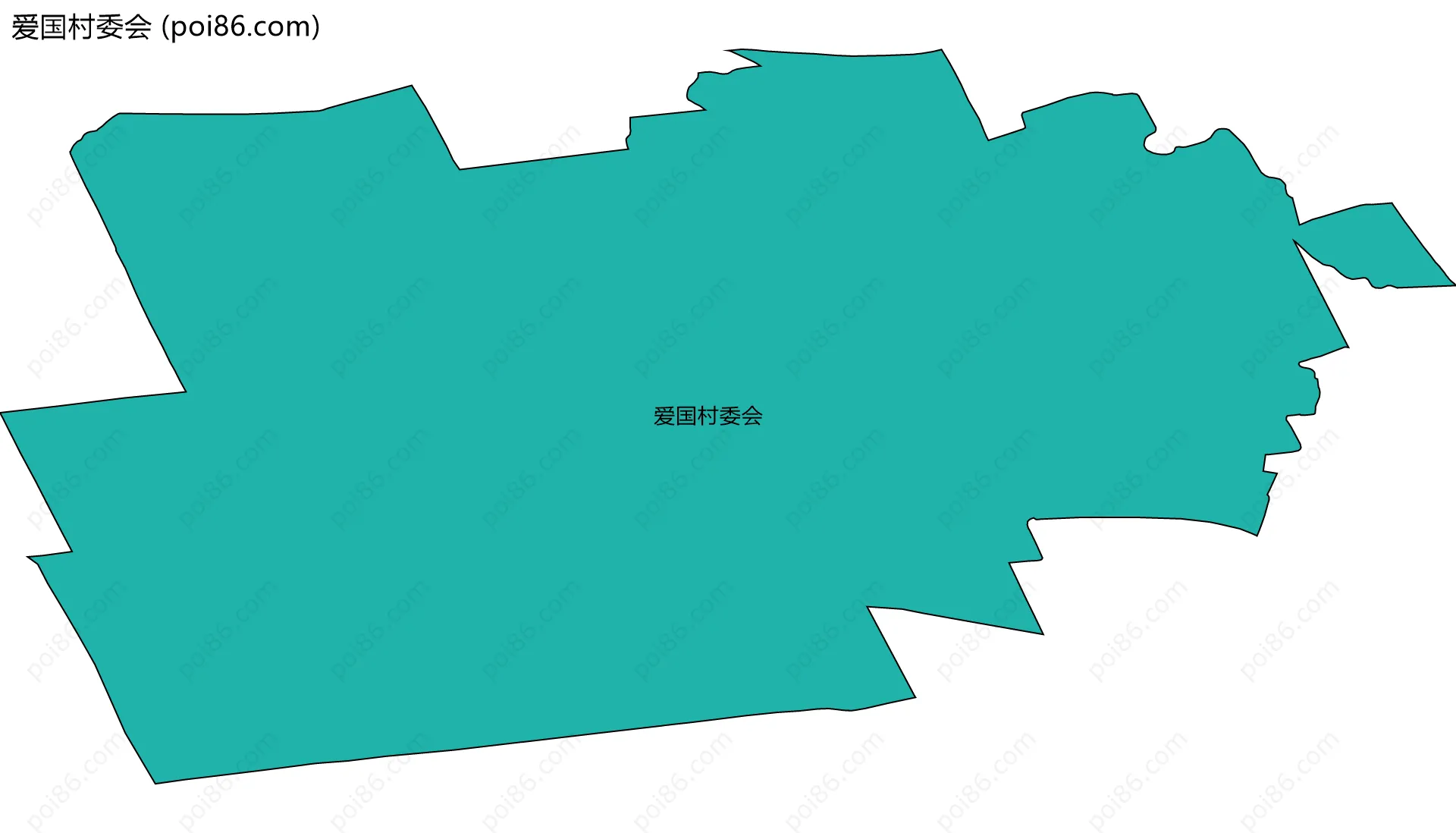 爱国村委会边界地图