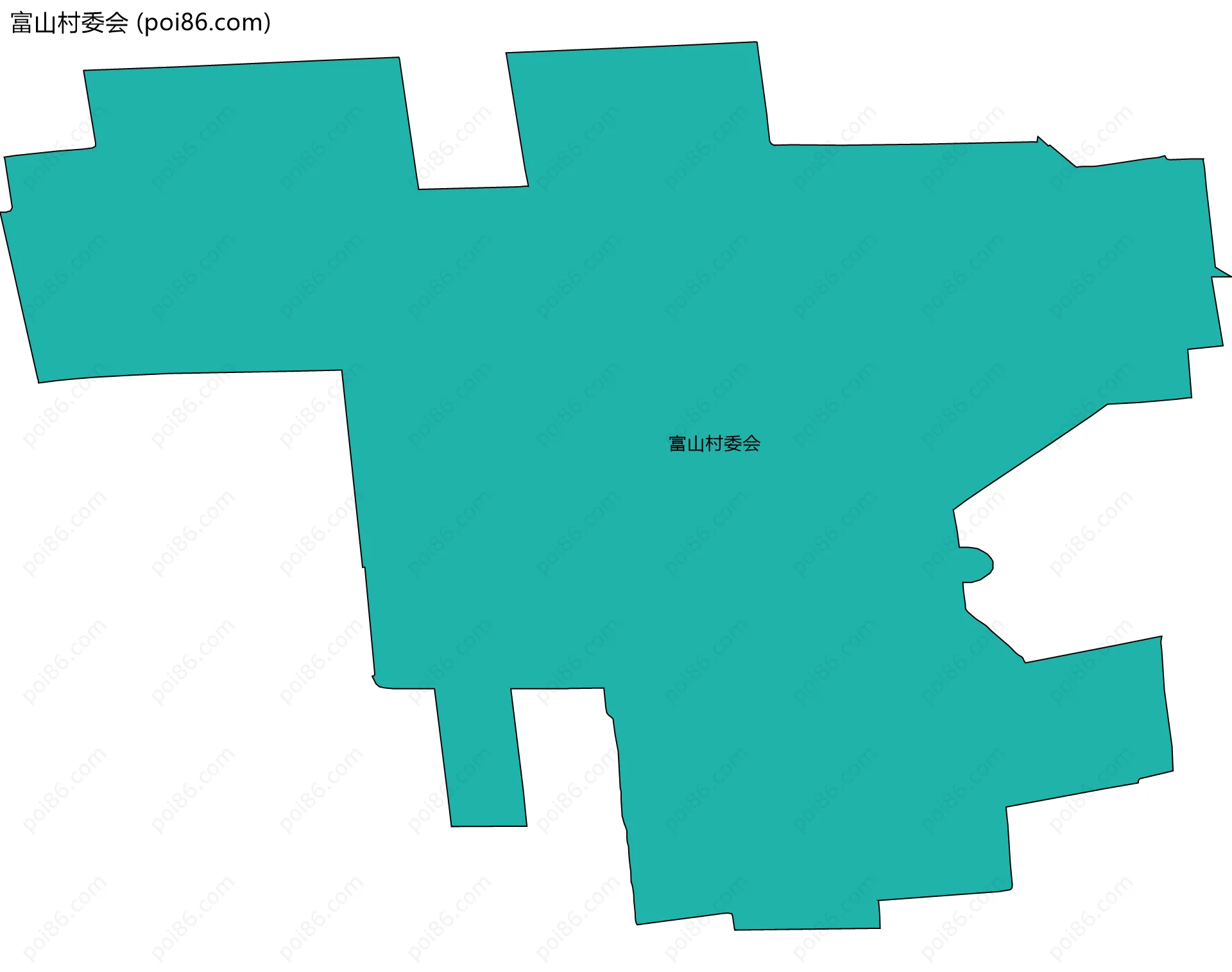 富山村委会边界地图