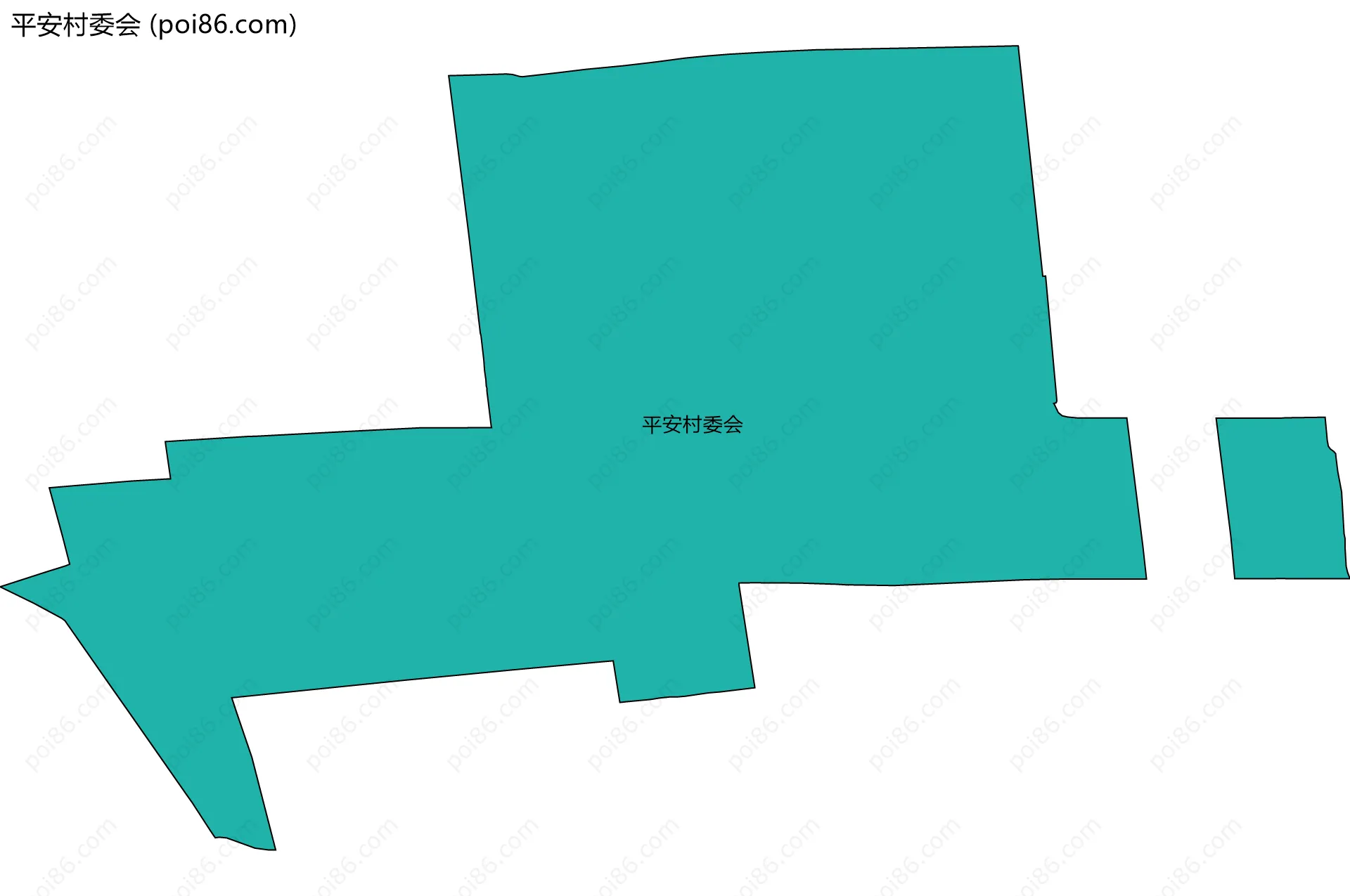 平安村委会边界地图