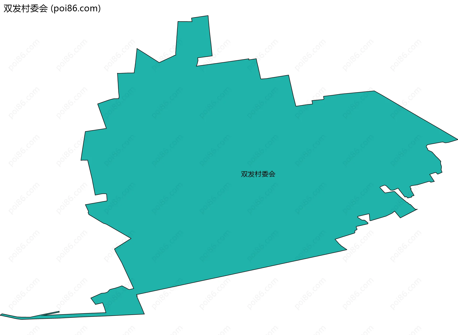 双发村委会边界地图