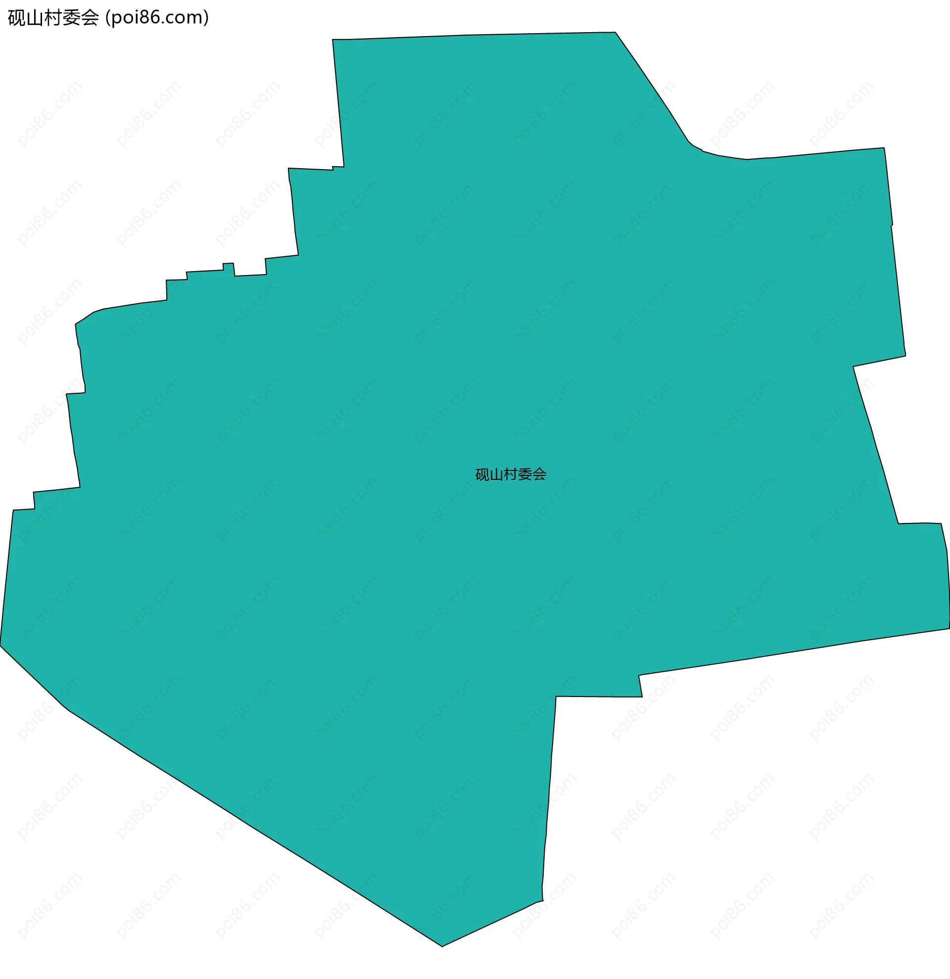 砚山村委会边界地图
