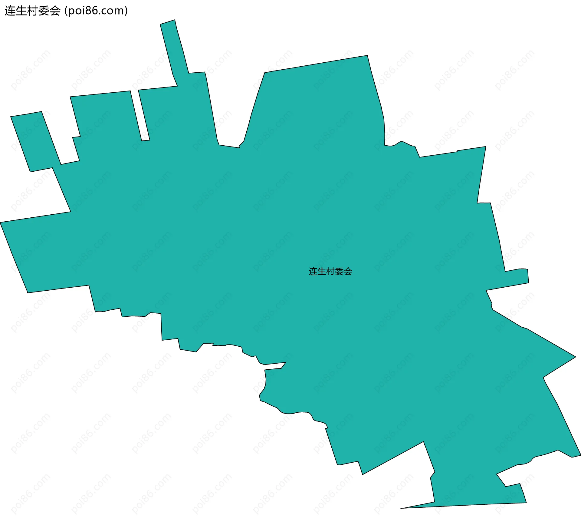 连生村委会边界地图