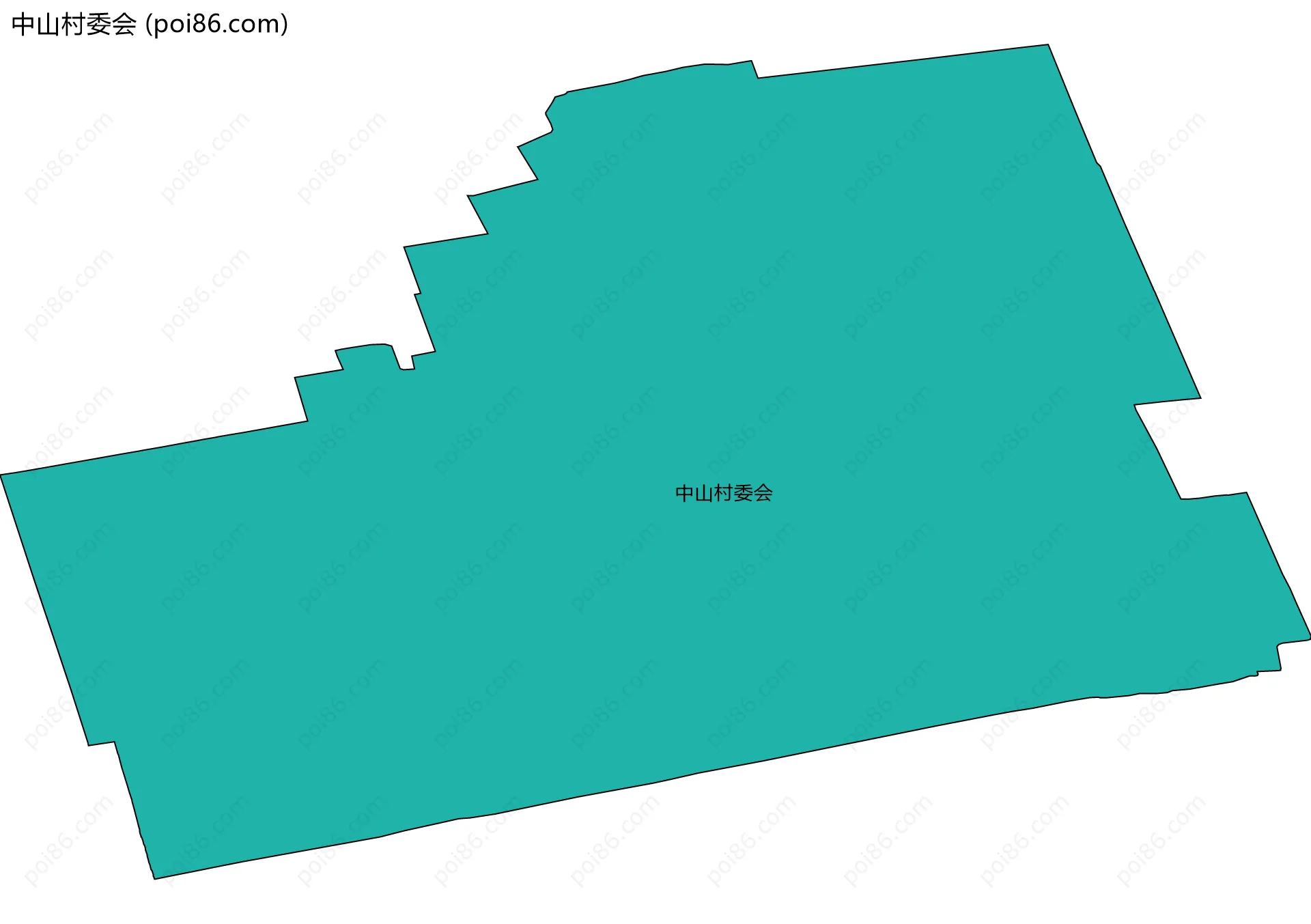 中山村委会边界地图