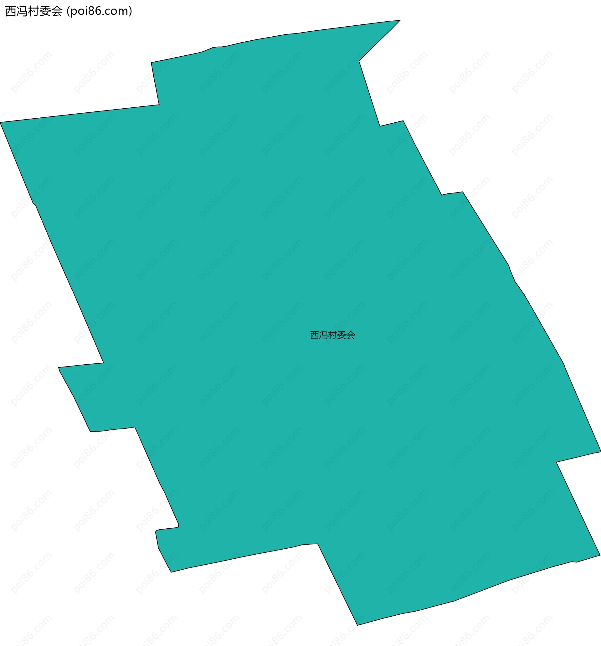 西冯村委会边界地图