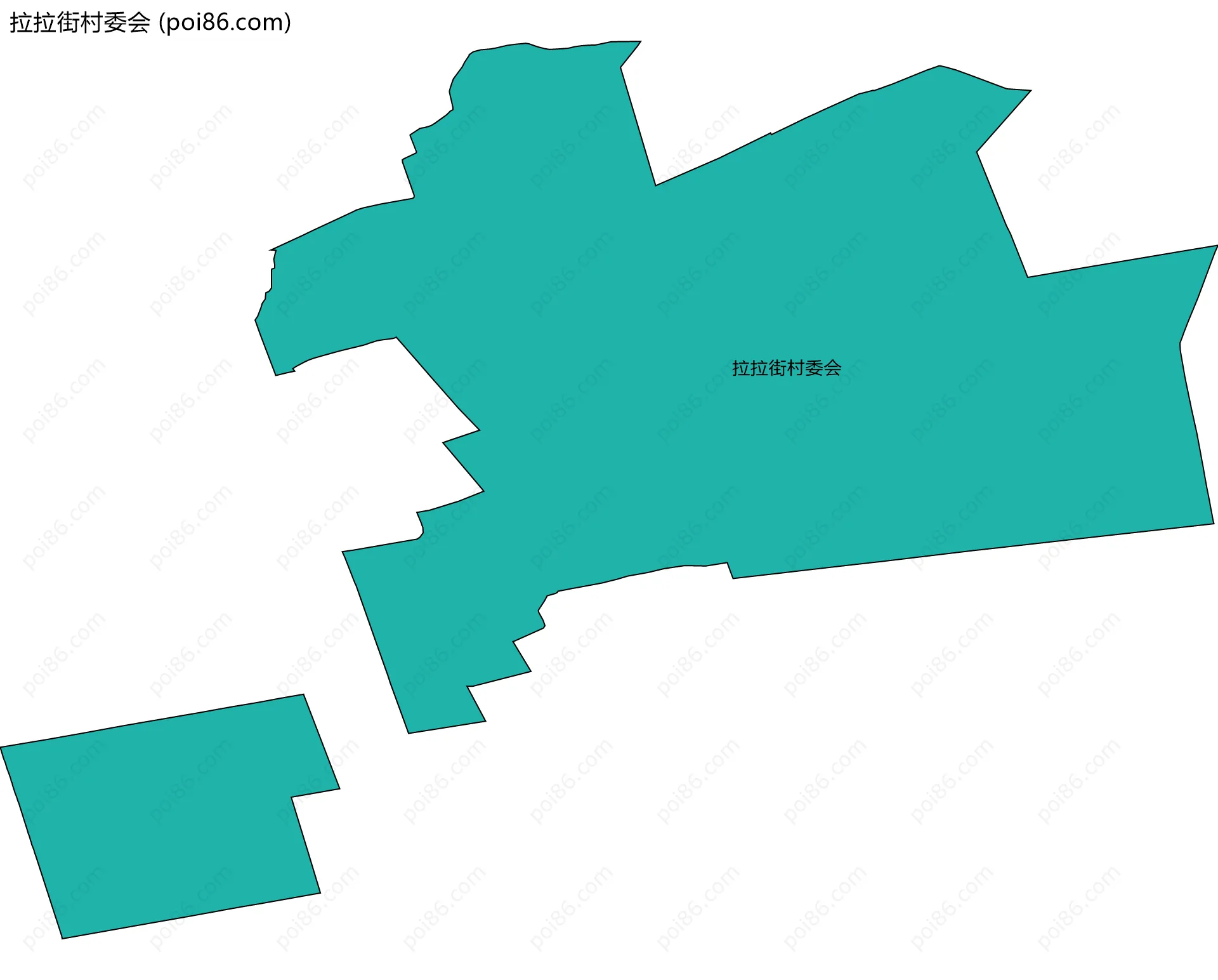 拉拉街村委会边界地图
