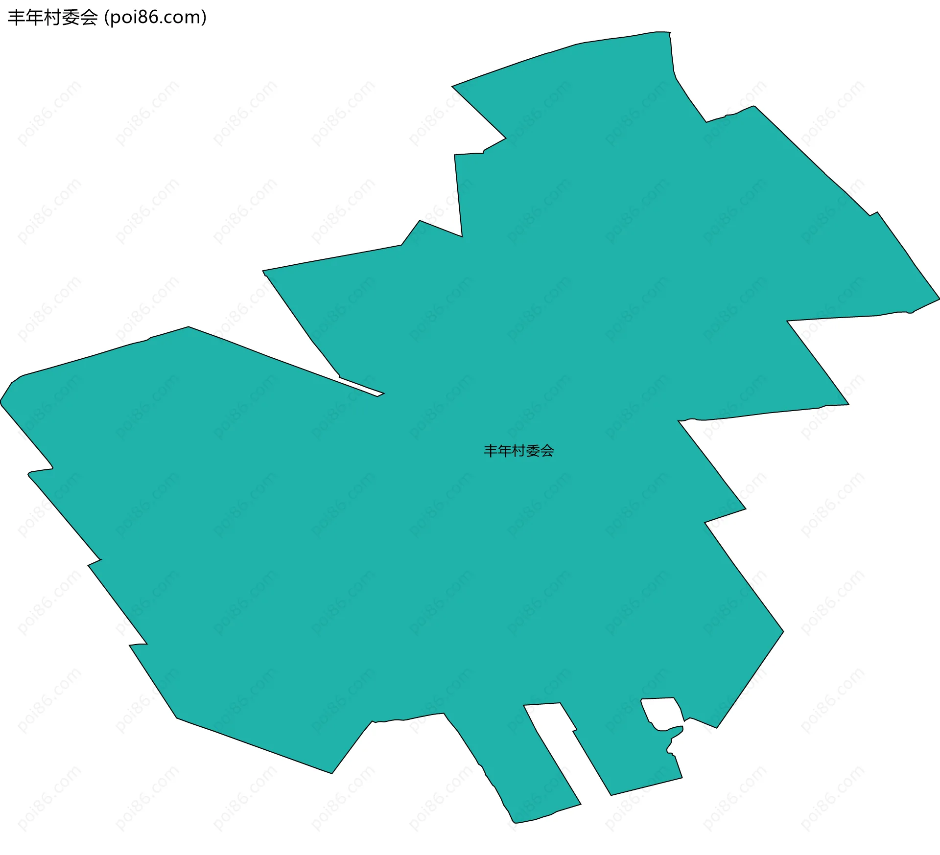 丰年村委会边界地图