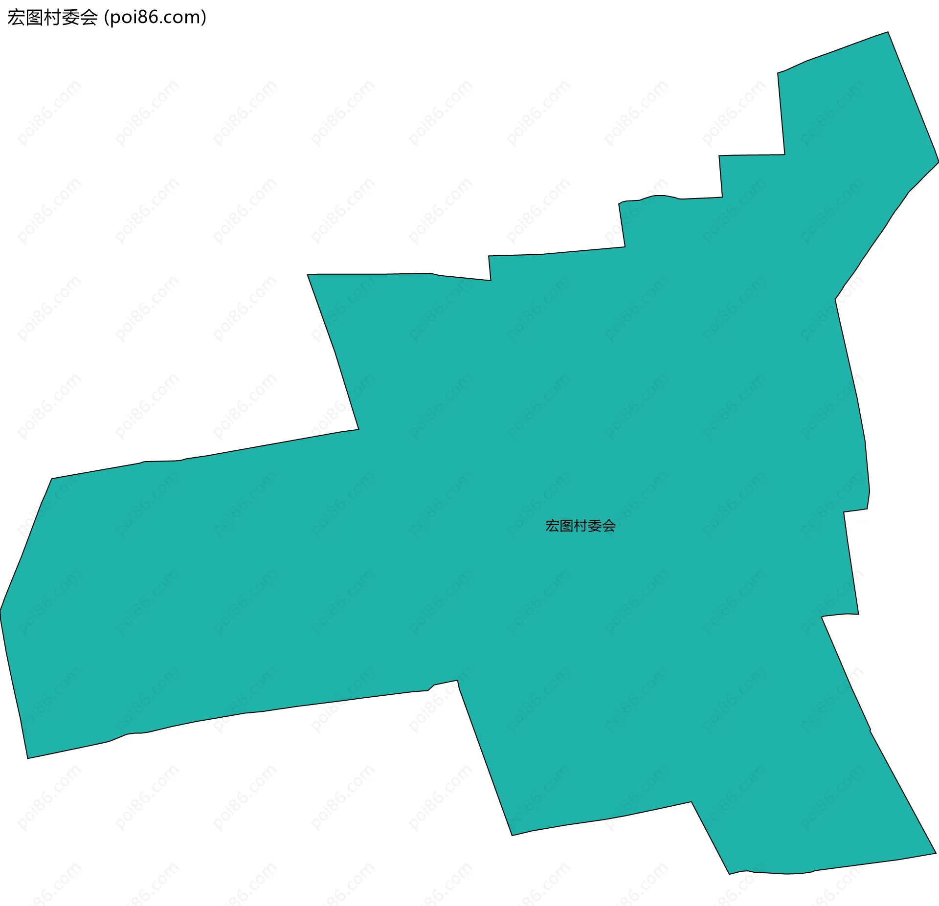 宏图村委会边界地图