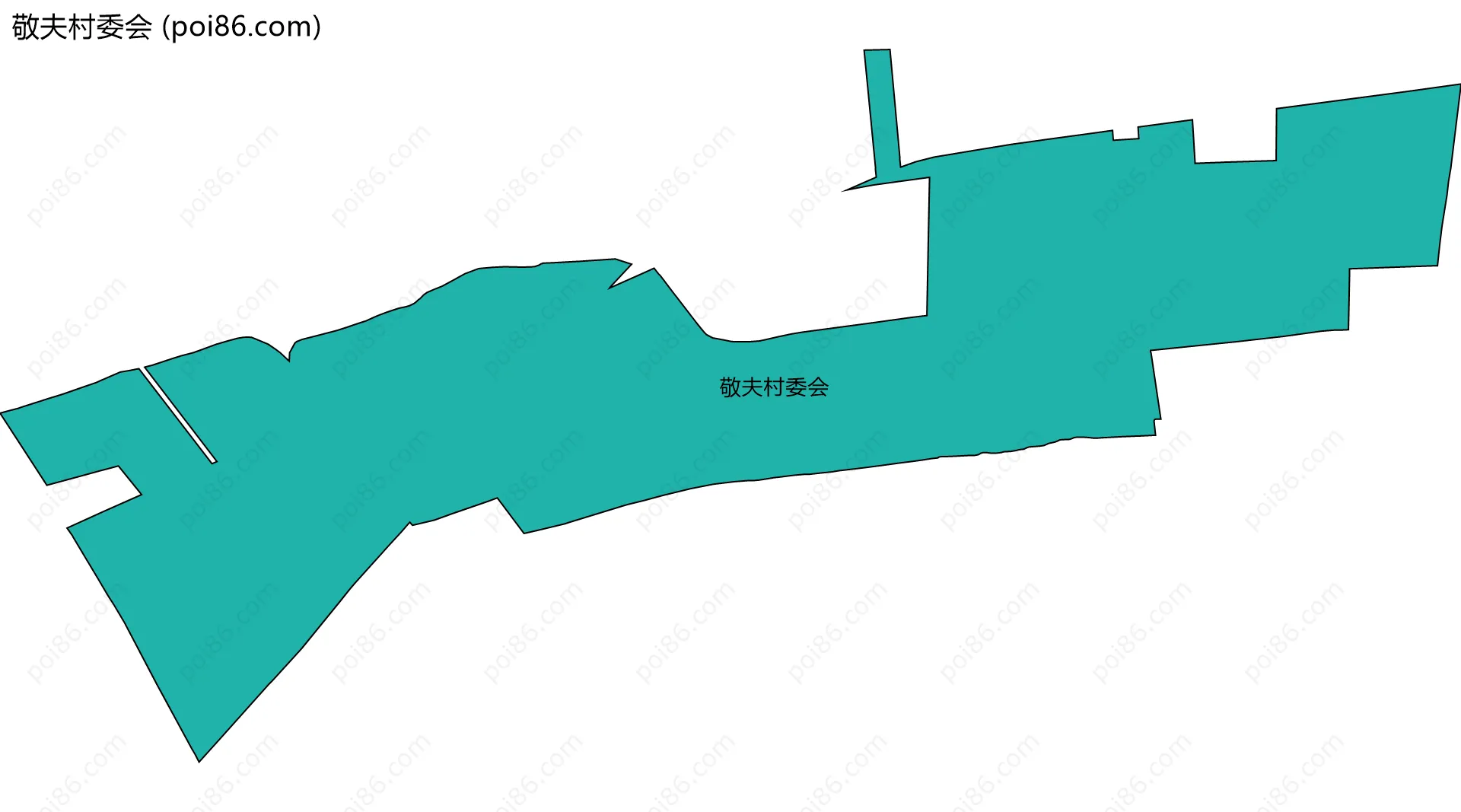 敬夫村委会边界地图