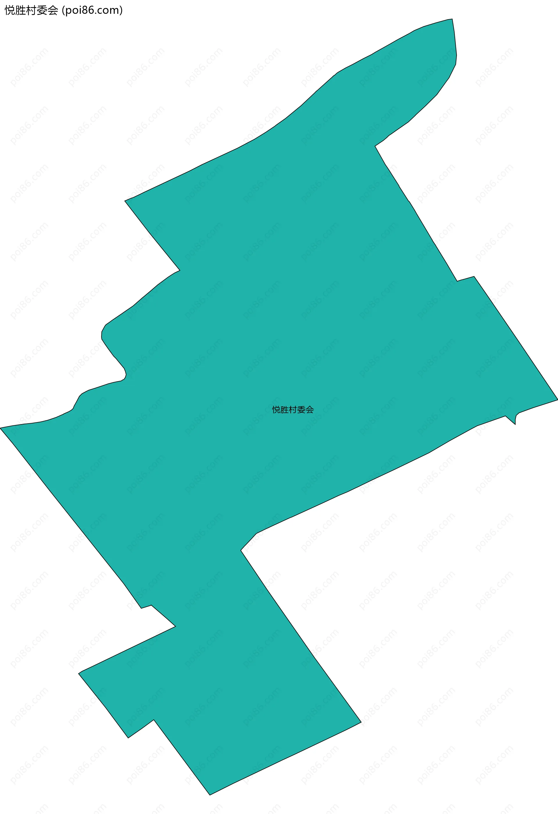 悦胜村委会边界地图