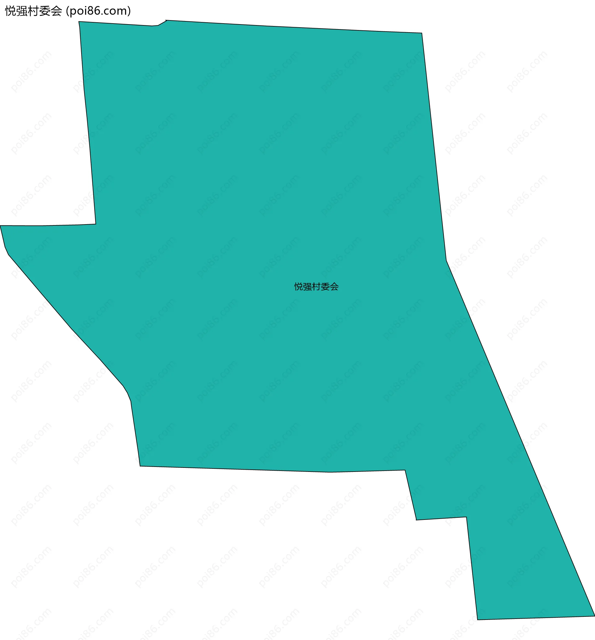 悦强村委会边界地图