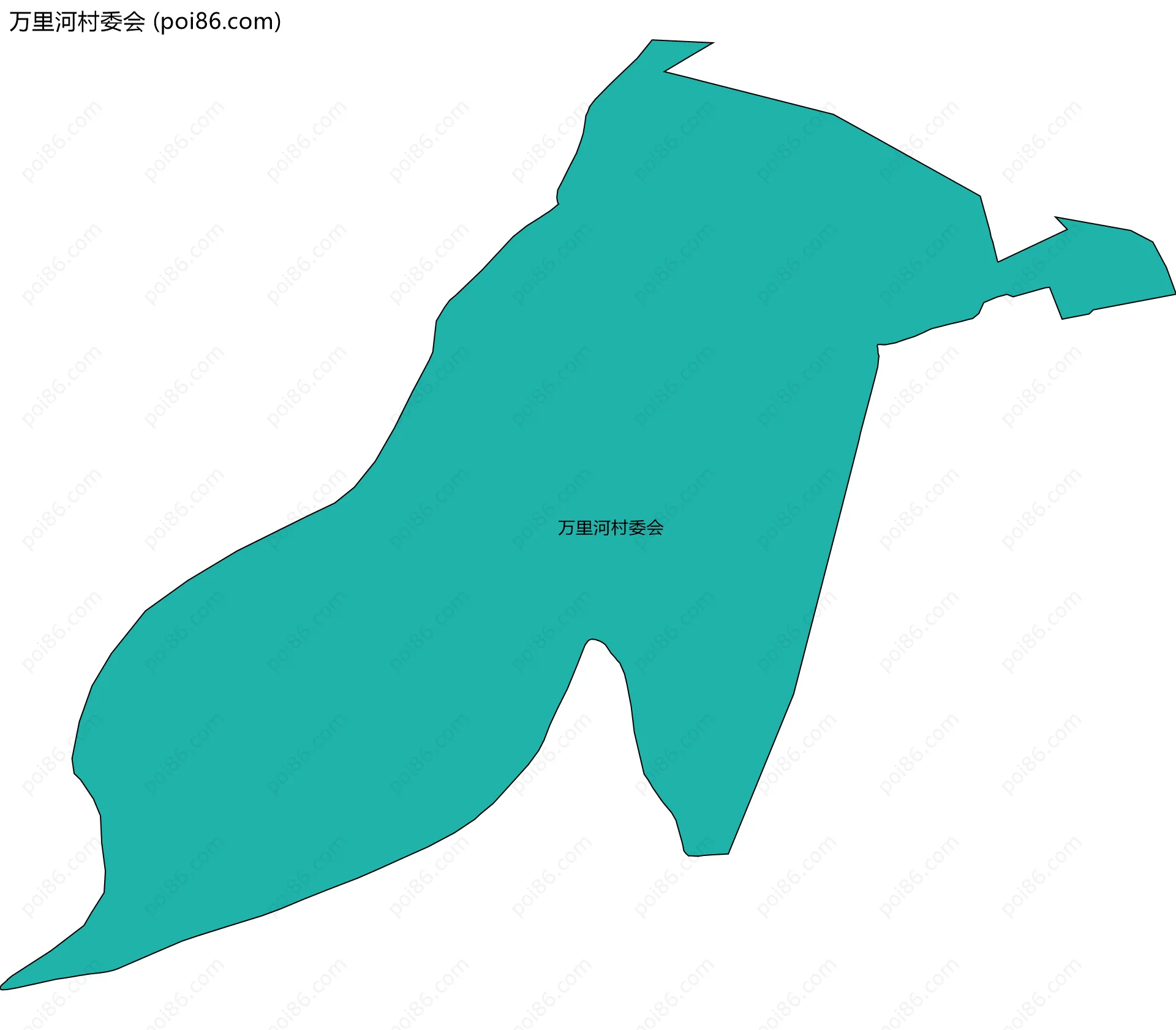 万里河村委会边界地图